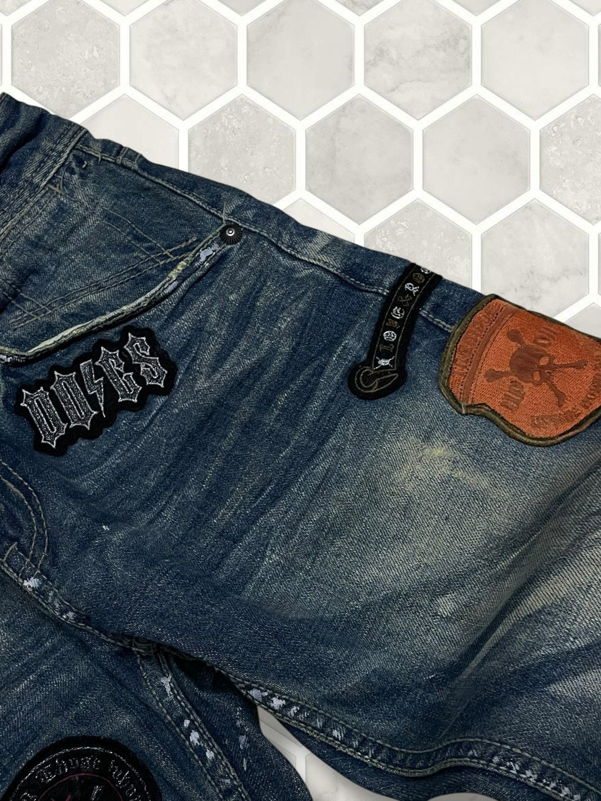 Hysteric Glamour Vintage Authentic Designer Bullet Noise Patchwork Denim Size US 30 / EU 46 - 10 Thumbnail