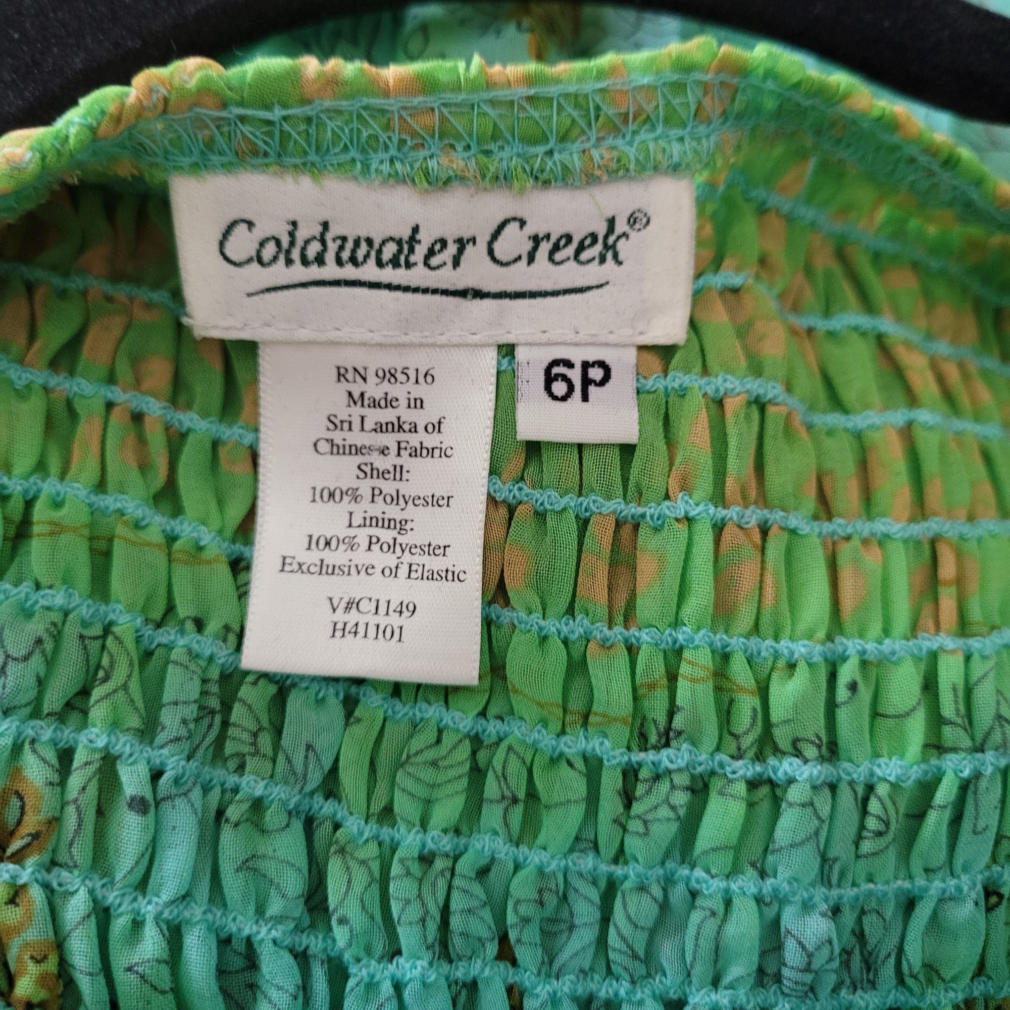 Coldwater Creek Vtg 90's Crinkle Maxi Dress Sz 6P Blue Paisley Sleeveless Sm Size M / US 6-8 / IT 42-44 - 2 Thumbnail