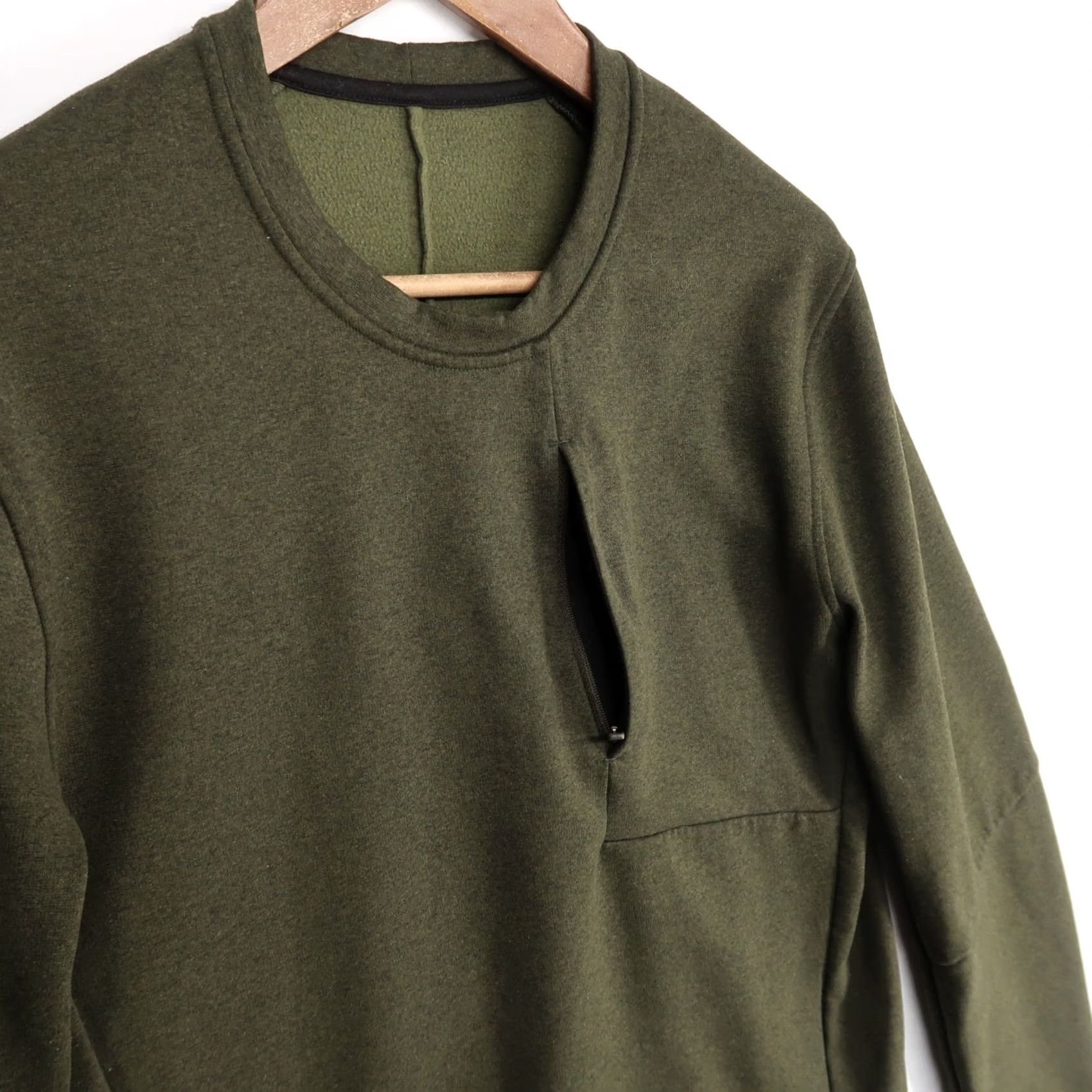 Lululemon Lululemon City Sweatshirt Mens S Green Crewneck Zip Pocket Thermo Sweatshirt Size US S / EU 44-46 / 1 - 3 Thumbnail