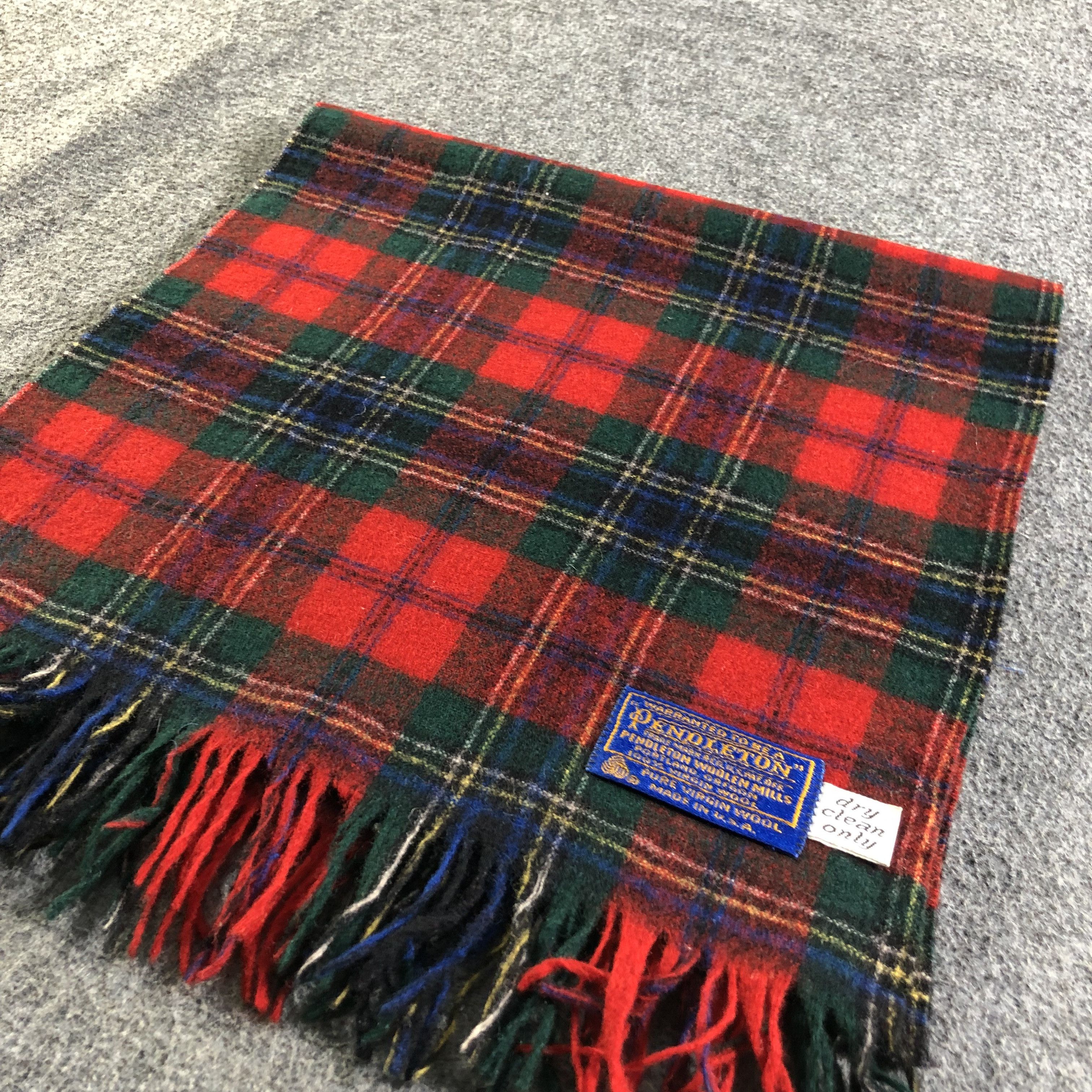 Pendleton Pendleton Tartan Wool Scarf Muffler V1946 Size ONE SIZE - 3 Thumbnail