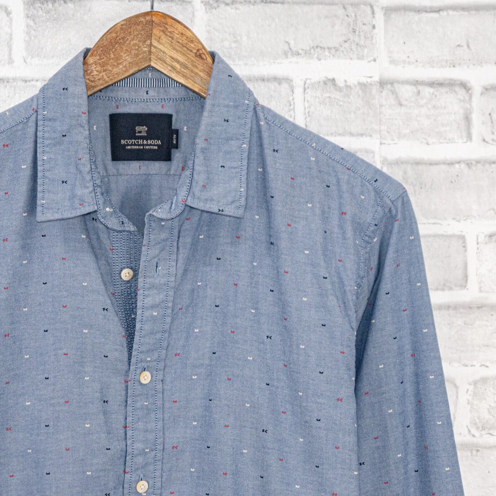 Scotch & Soda Scotch & Soda Slim Chambray Button Down Shirt color spec Size US M / EU 48-50 / 2 - 3 Thumbnail