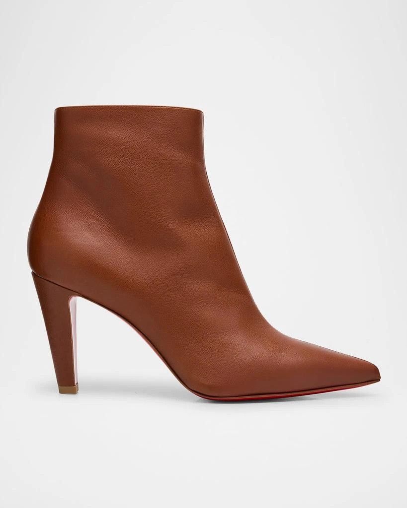 Christian Louboutin Vibella Booty 85 Brown Calf Leather Pointed Heel Bootie 37 Size US 7 / IT 37 - 7 Thumbnail