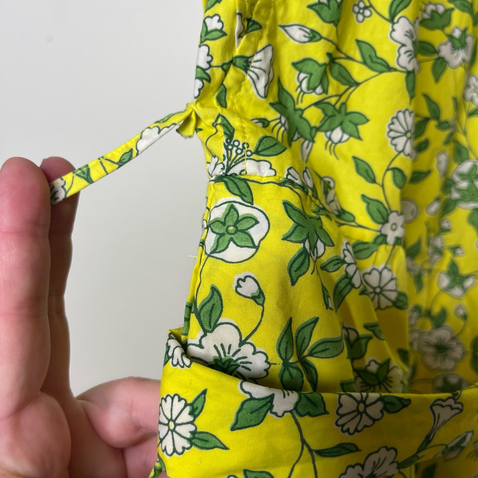Banjanan Banjanan Audrey Mini Floral Cotton Dress Yellow Womens L Size L / US 10 / IT 46 - 10 Thumbnail