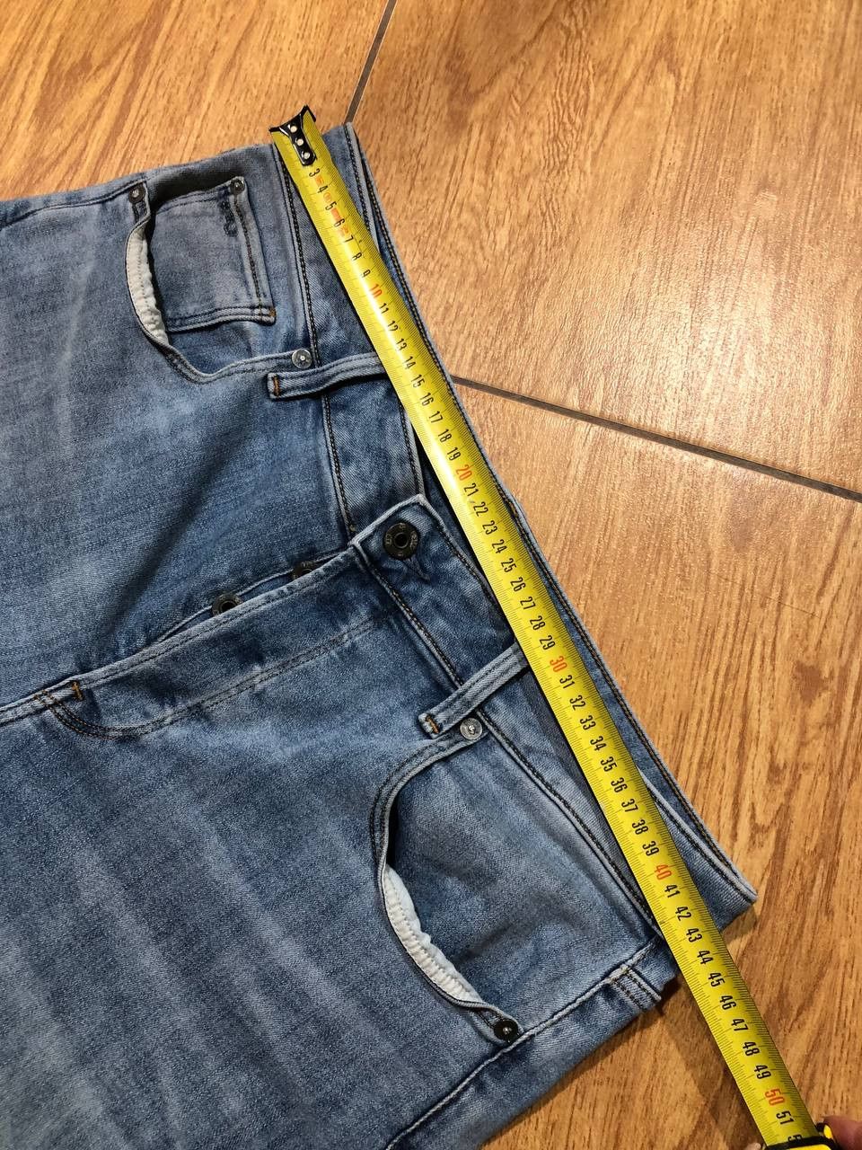 G-Star Vintage G-STAR RAW Blue Denim 3301 SLIM Jeans Size US 34 / EU 50 - 9 Thumbnail