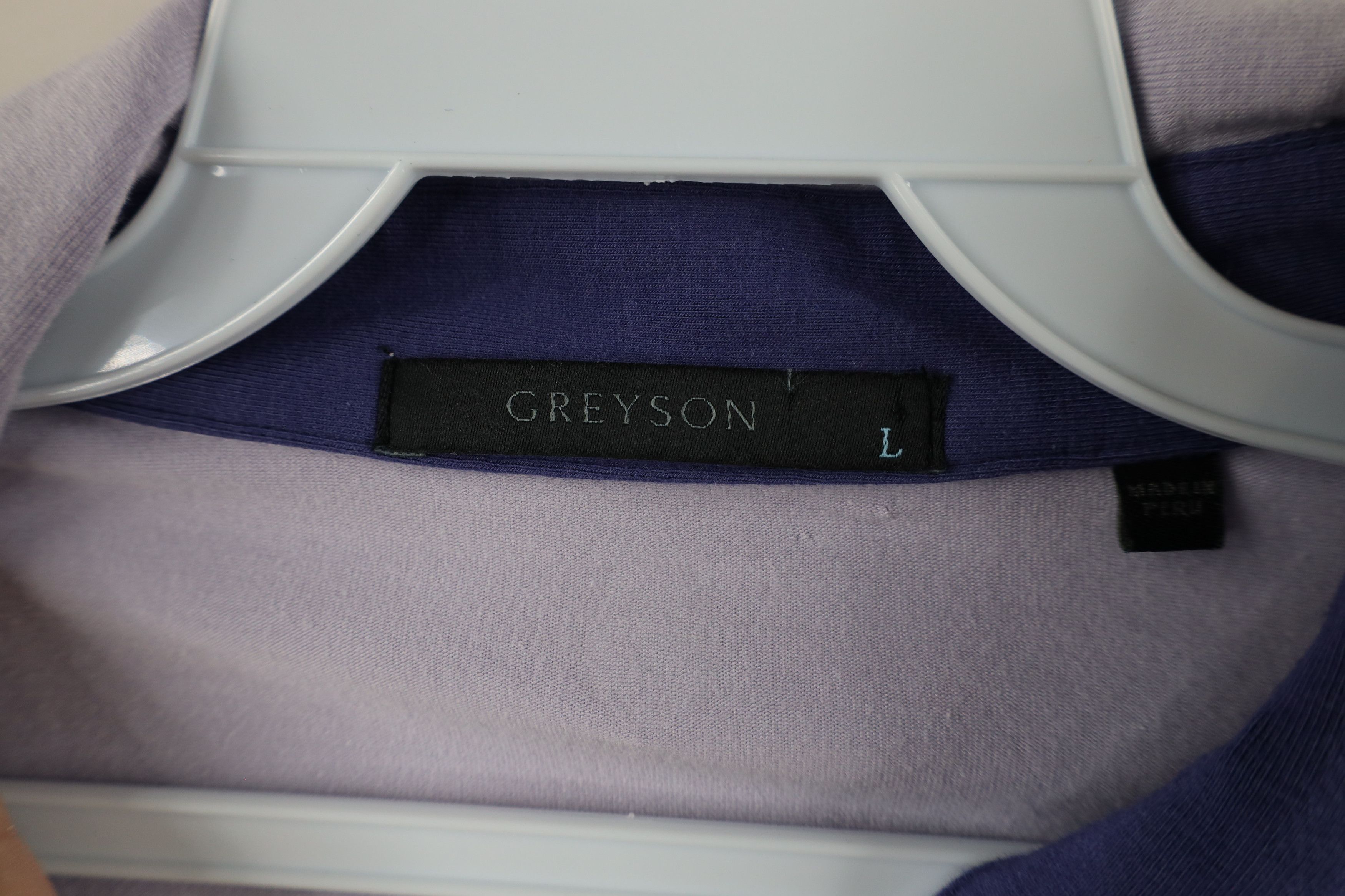 Vintage Greyson Clothiers Long Sleeve Collared Golf Polo Purple Size US L / EU 52-54 / 3 - 4 Thumbnail