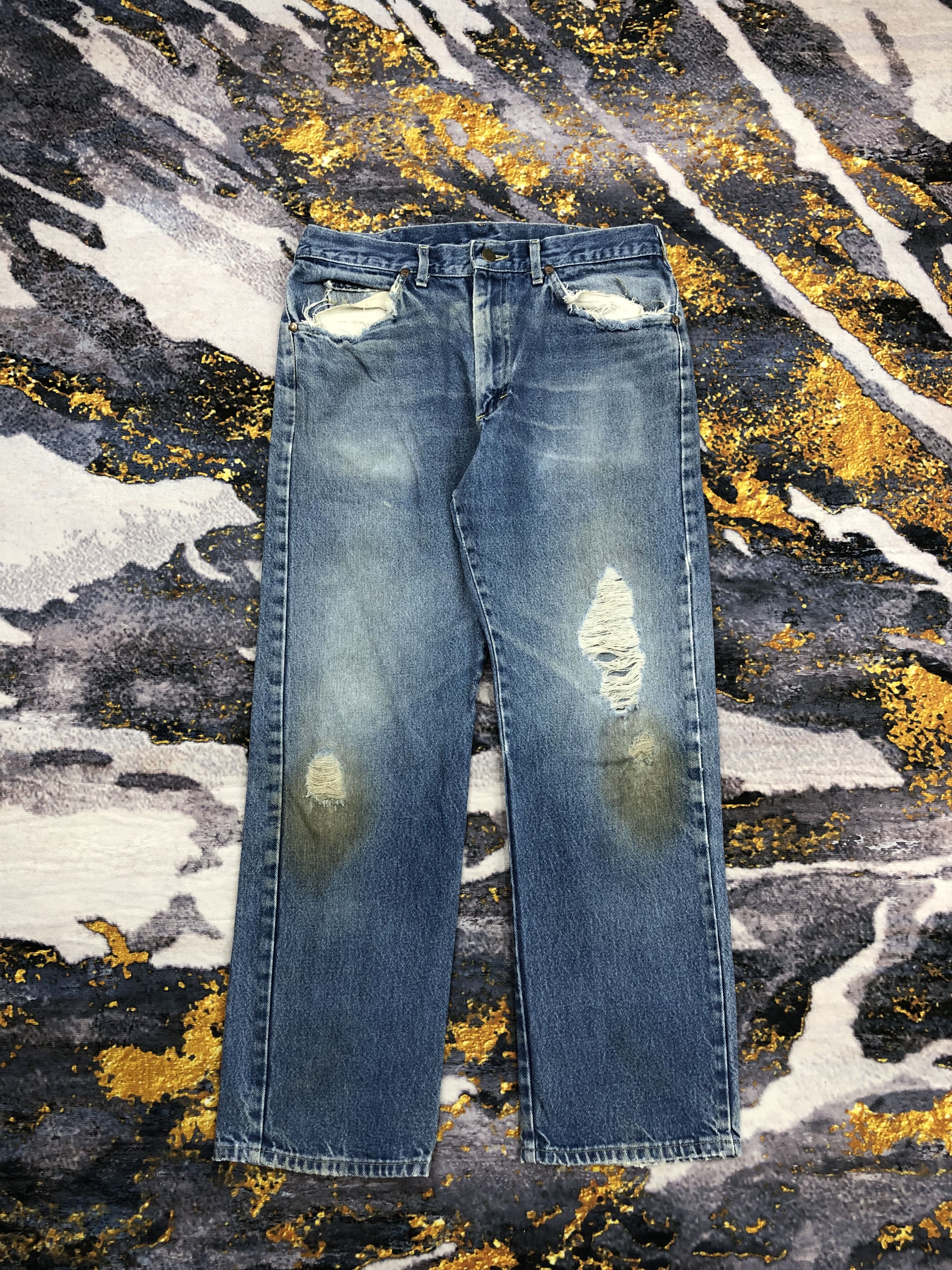 Lee Vintage Lee Splatter Paint Faded Jeans DPP0033 Size US 32 / EU 48 - 1 Thumbnail