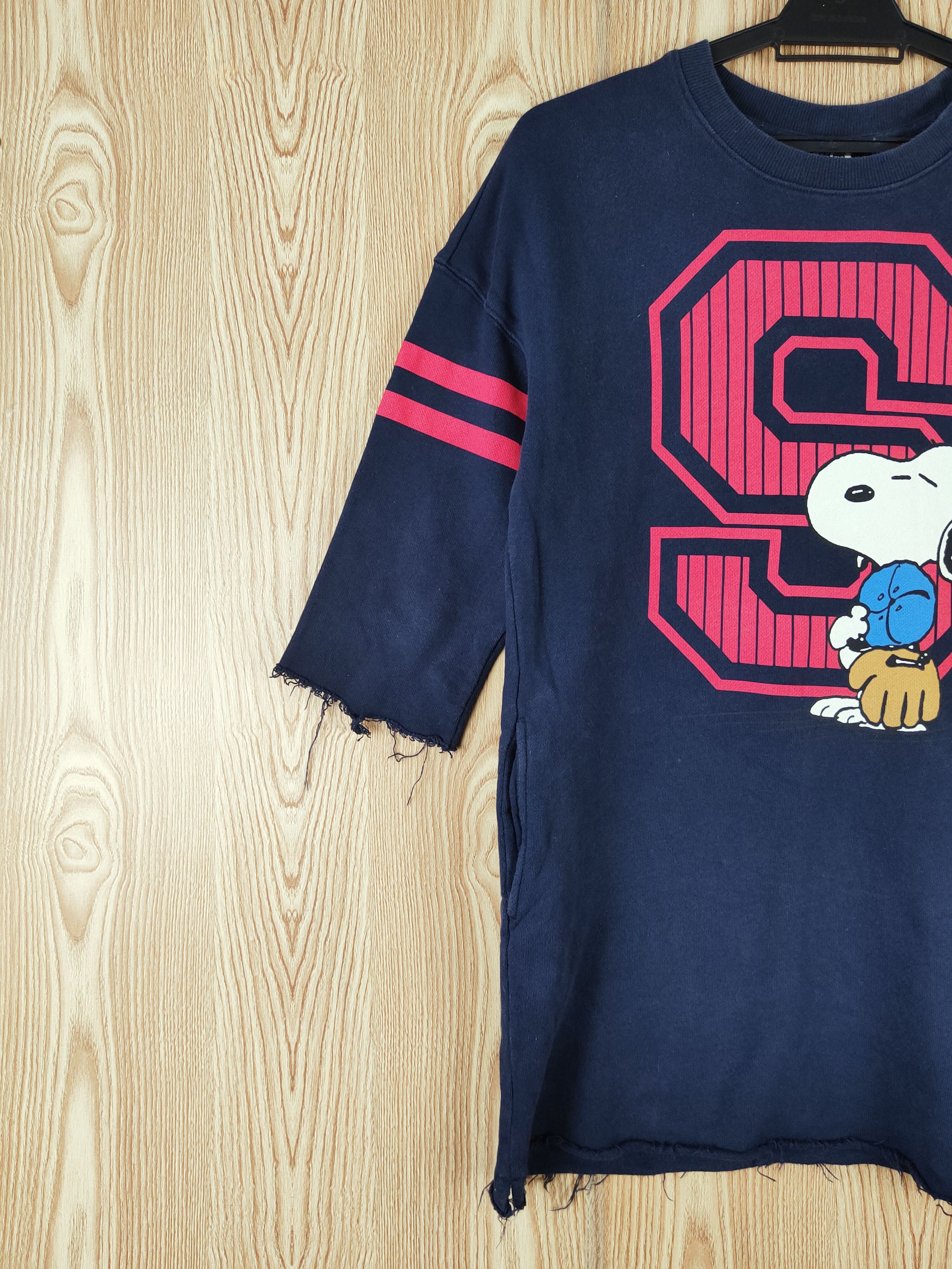 Japanese Brand × Peanuts × Vintage Uniqlo-Peanuts Navy Snoopy Sweatshirts #W174 Size S / US 4 / IT 40 - 4 Thumbnail