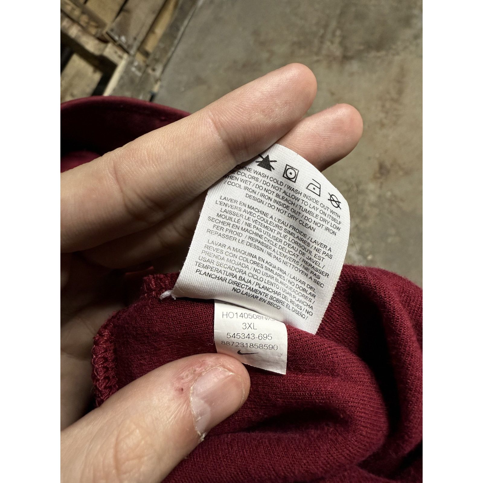 Nike Nike Tech Sweats Maroon XXXL Used Size US 42 / EU 58 - 4 Thumbnail