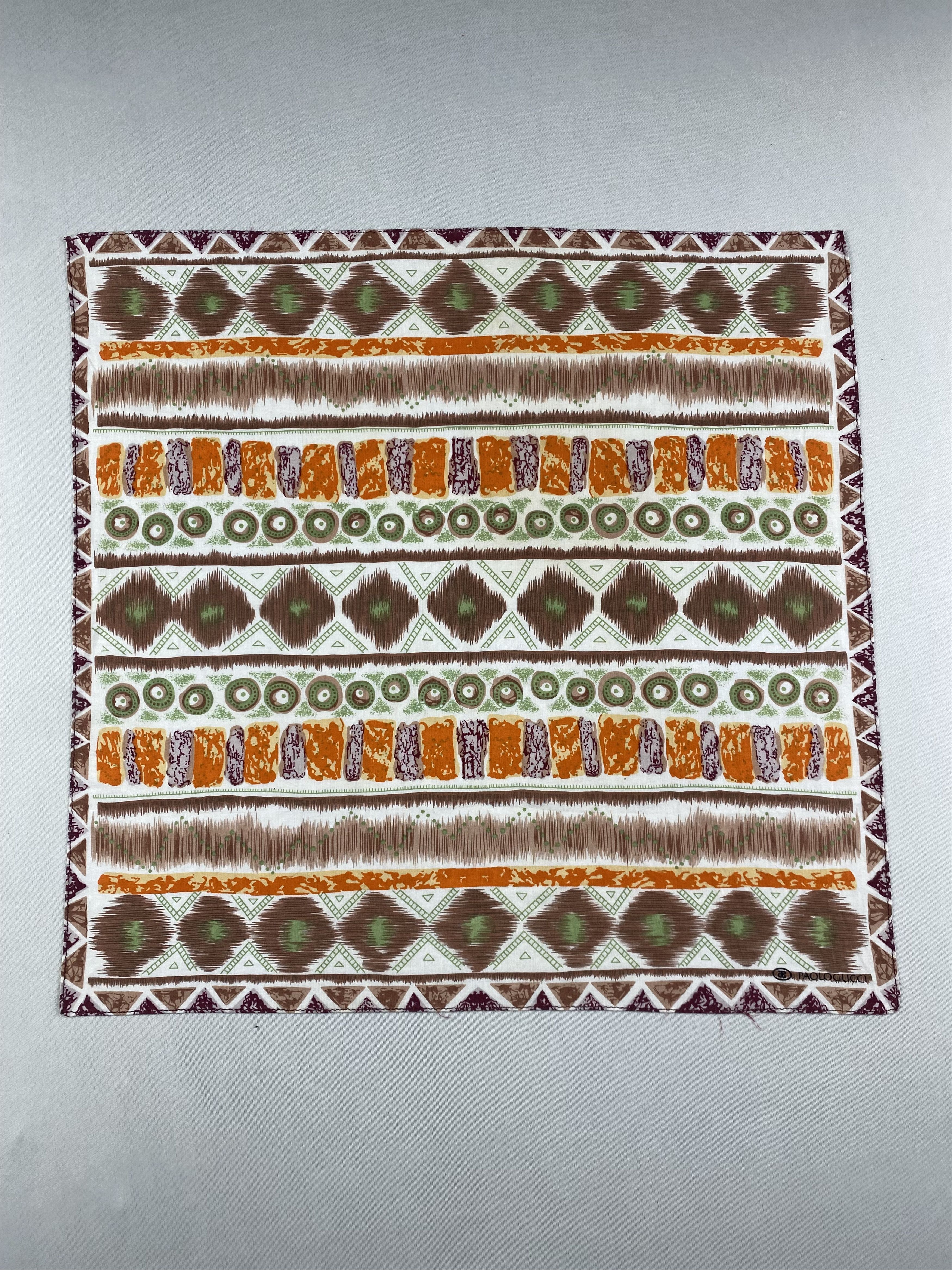Paolo Gucci Vintage Paolo Gucci Handkerchief PocketSquare Bandana HM0005 Size ONE SIZE - 1 Thumbnail