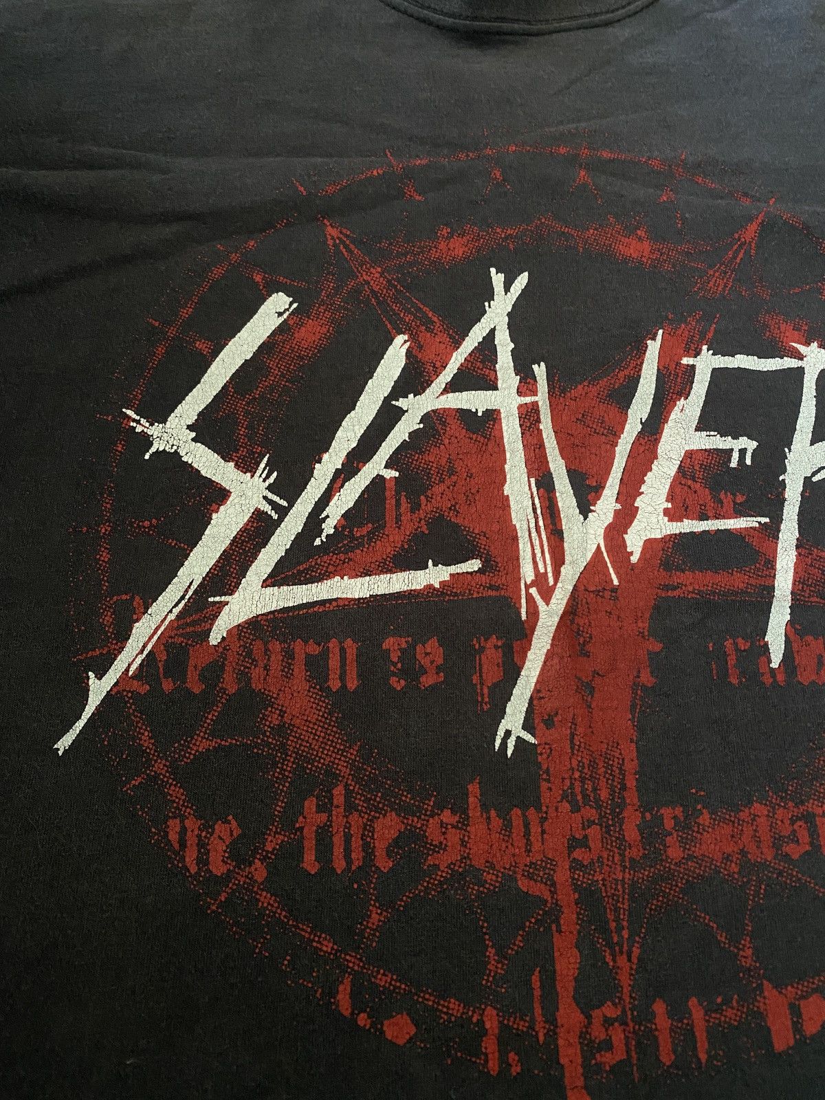Band Tees Sun faded washed vintage big logo slayer band tee 00s Size US M / EU 48-50 / 2 - 4 Thumbnail