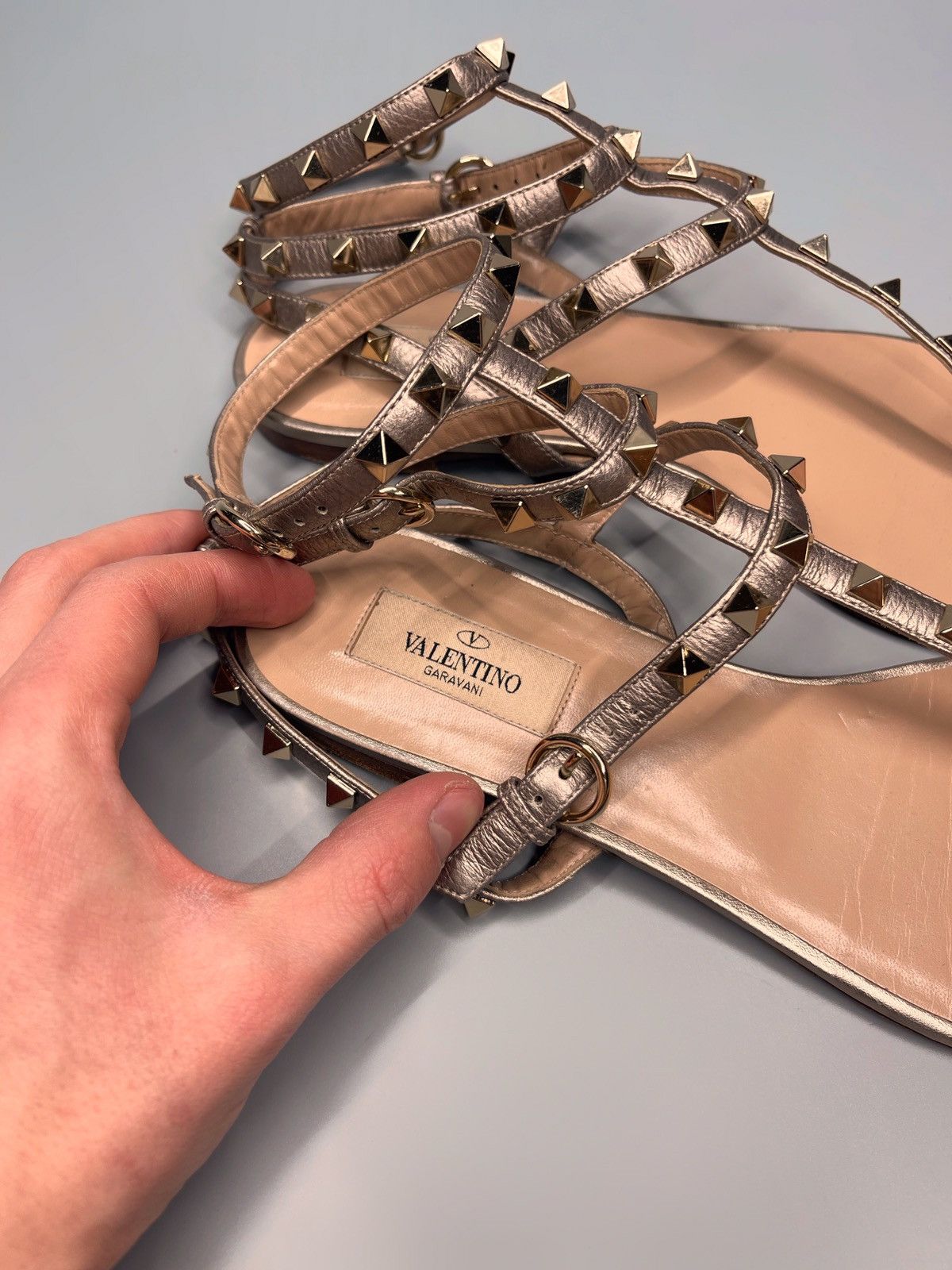 Valentino Valentino Garavani Rockstud Rubber Sandal Made in Italy Size US 10.5 / IT 40.5 - 4 Thumbnail