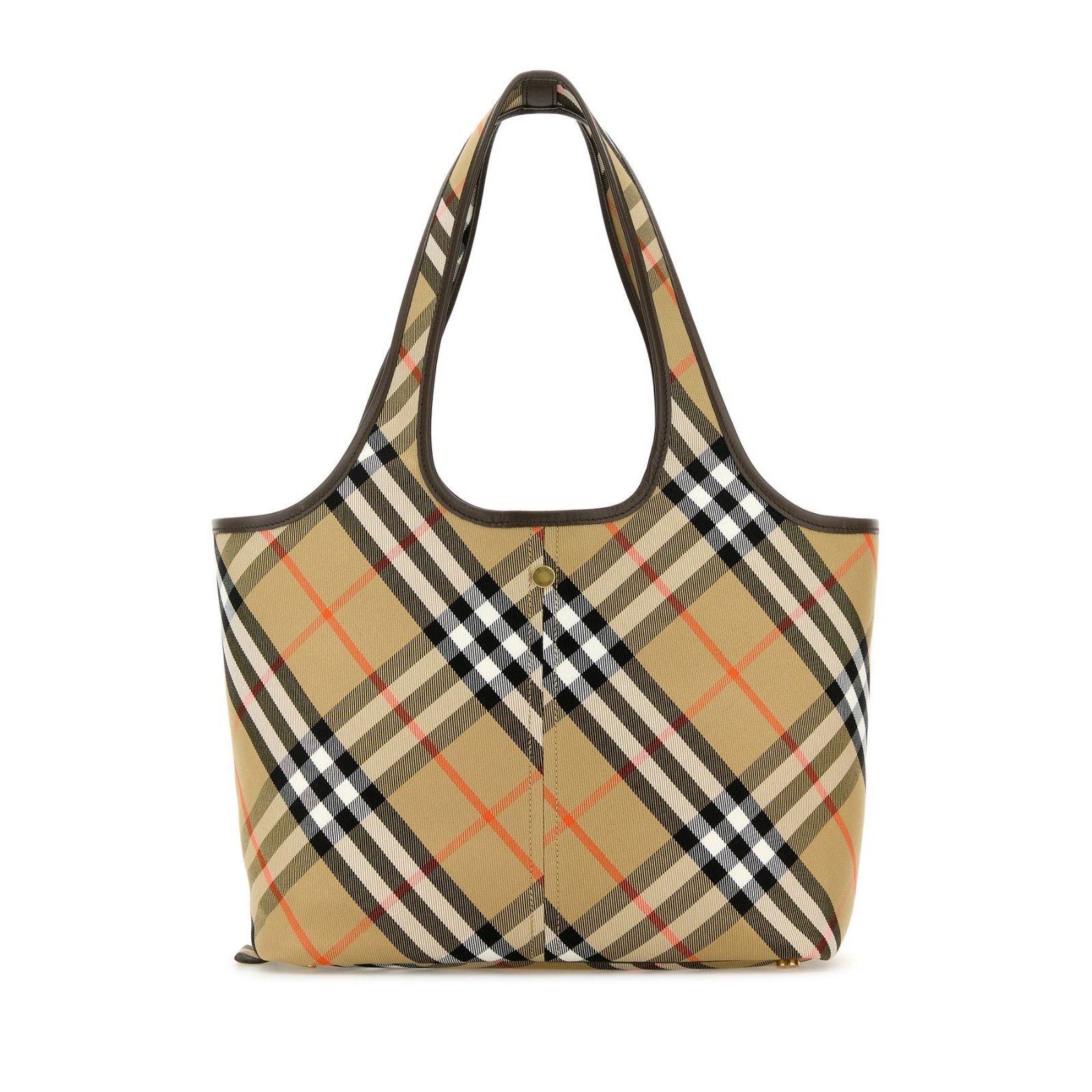 Burberry BURBERRY Small Check Beige Canvas Shopper Tote Bag New Size ONE SIZE - 3 Thumbnail