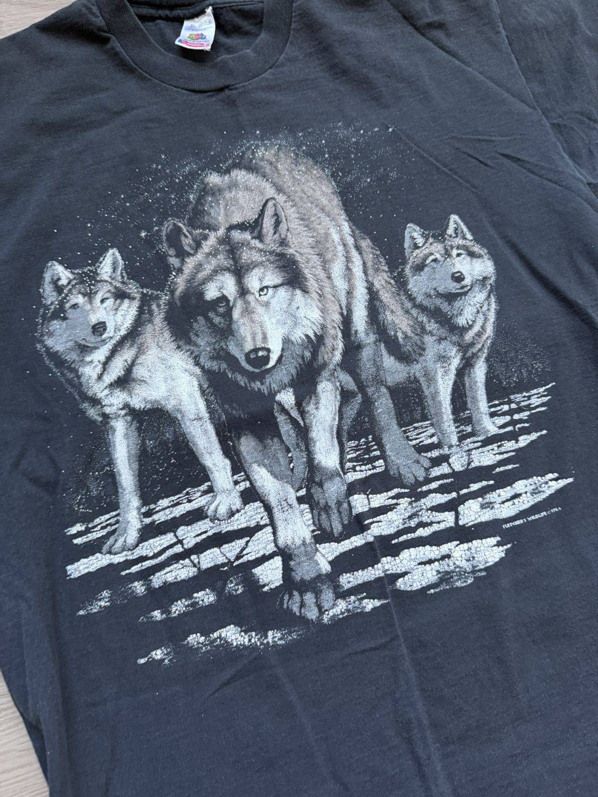 Fruit Of The Loom Vintage Wolf Tee Size US XL / EU 56 / 4 - 2 Thumbnail