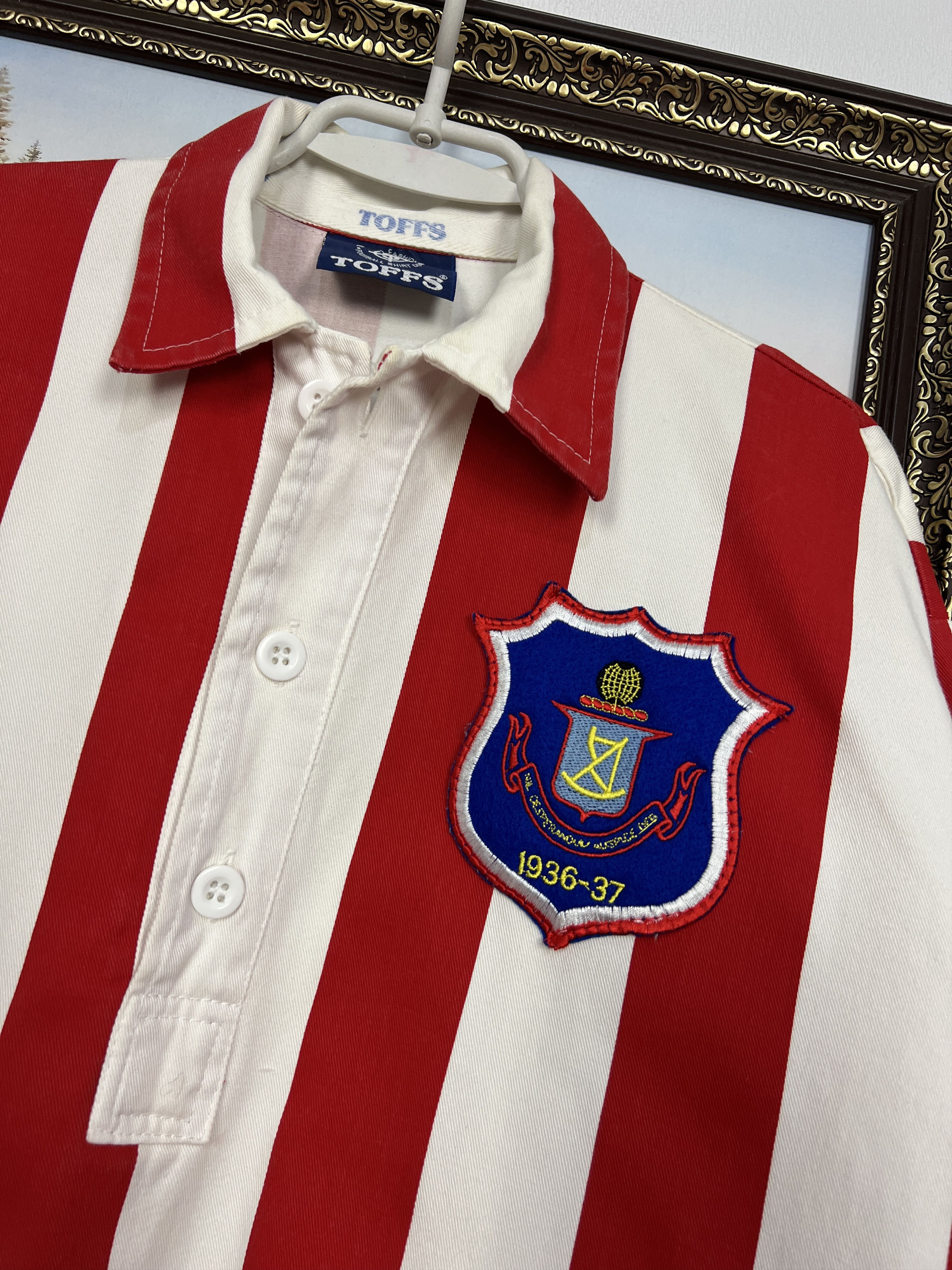 Toffs Sunderland football shirt Retro Replica Soccer Jersey Trikot Size US L / EU 52-54 / 3 - 3 Thumbnail