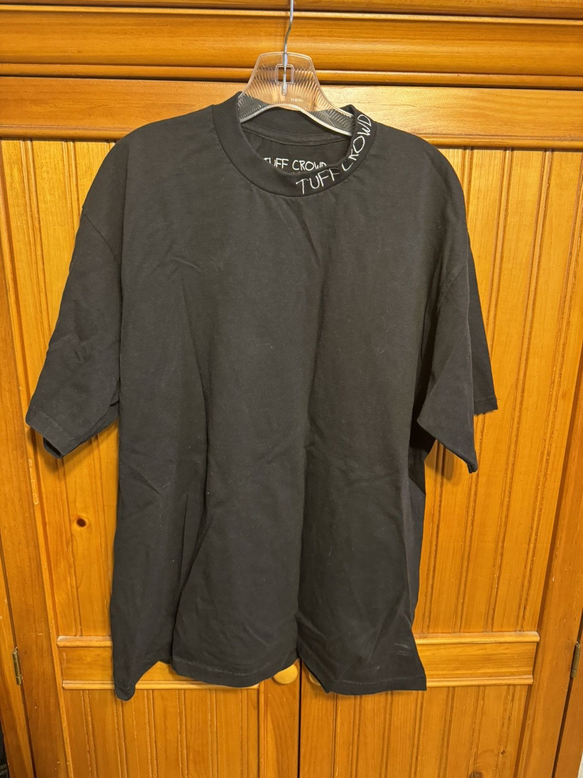 image of Tuff Crowd Black T Shirt, Men's (Size Large)