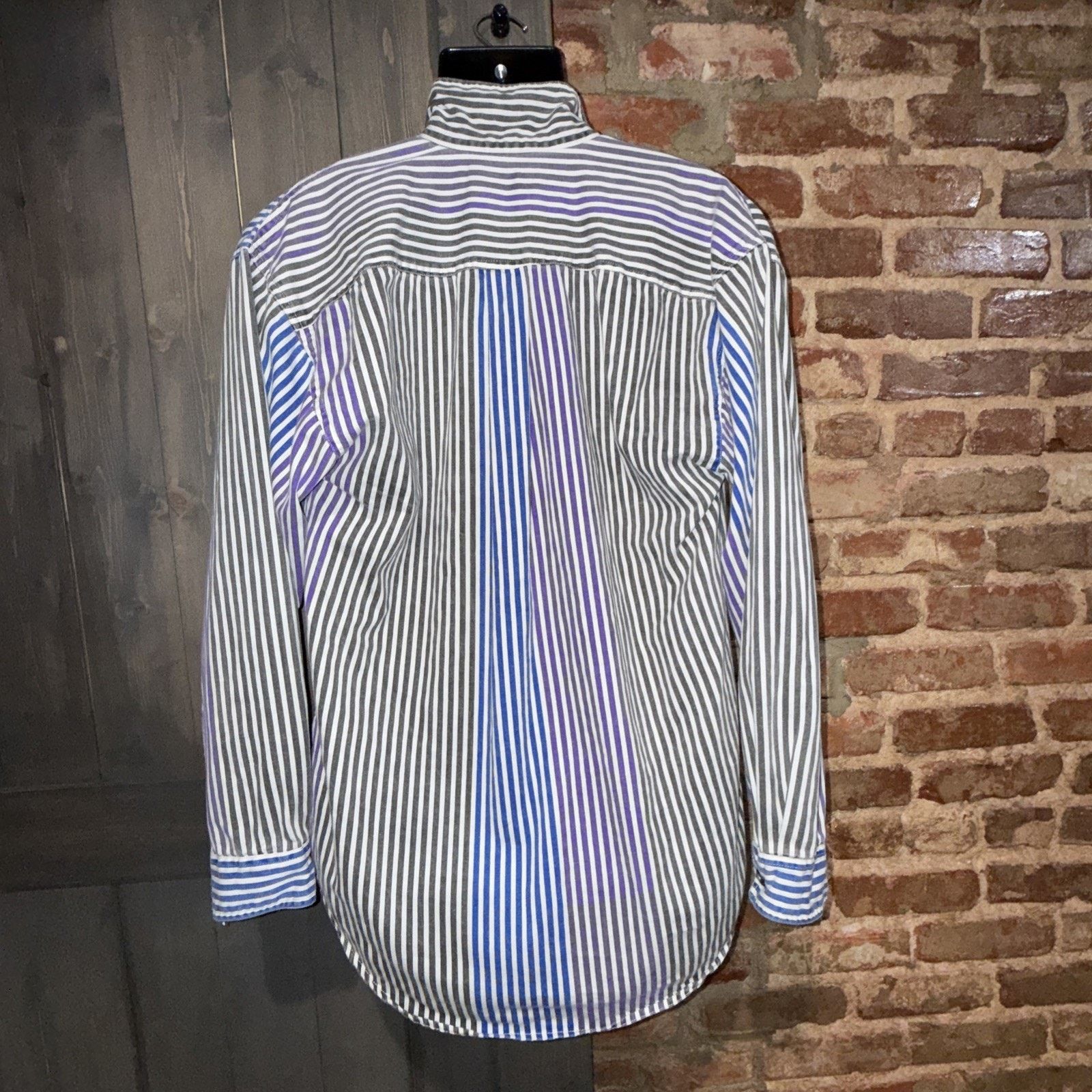 PB 0110 PB & Co. Men’s 90’s Striped Rugby Shirt Sz M 1/2 Zip preppy Size US M / EU 48-50 / 2 - 8 Thumbnail