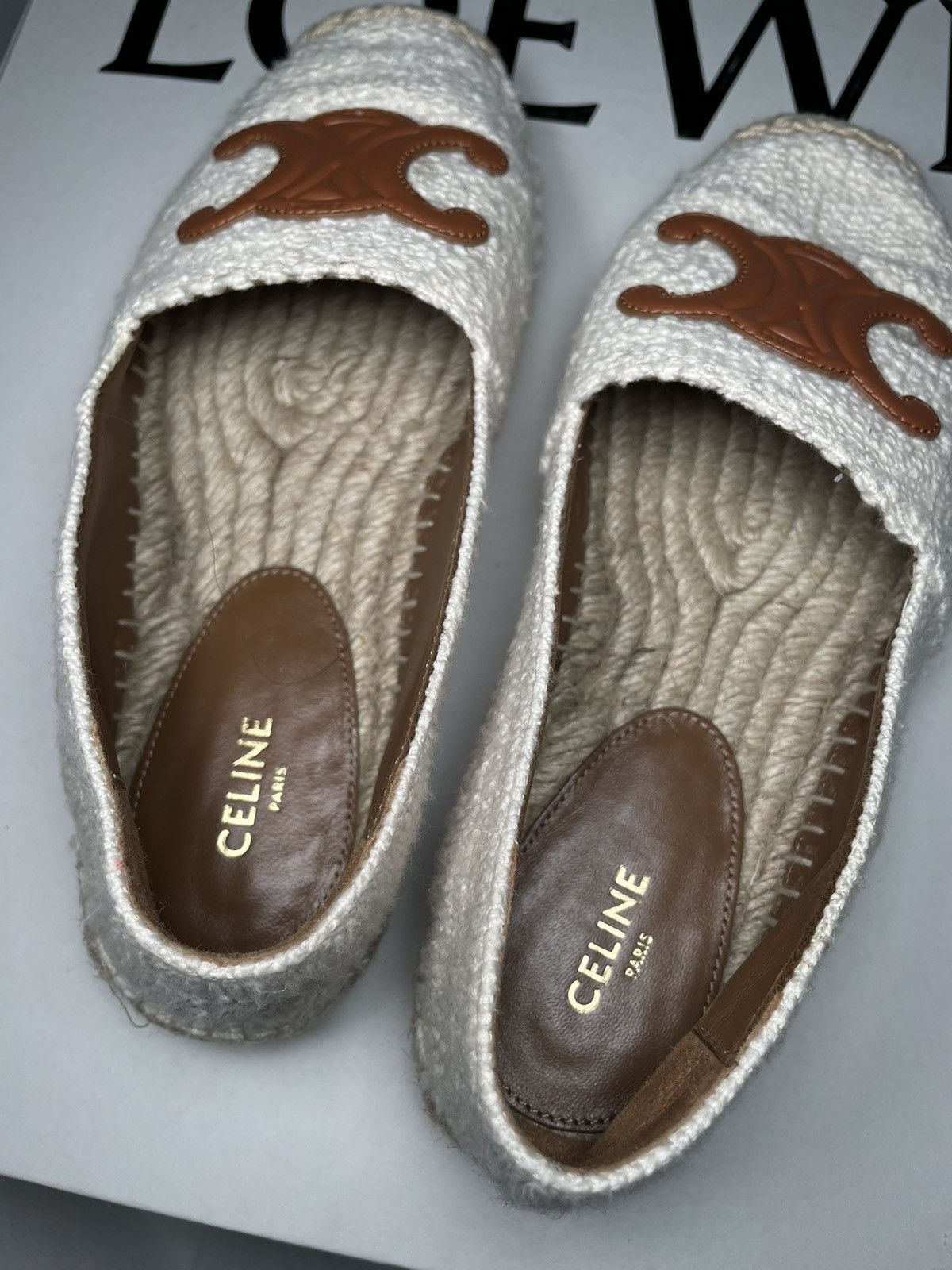 Celine Celine Leather Triomphe Les Espadrilles Size US 5 / IT 35 - 9 Thumbnail