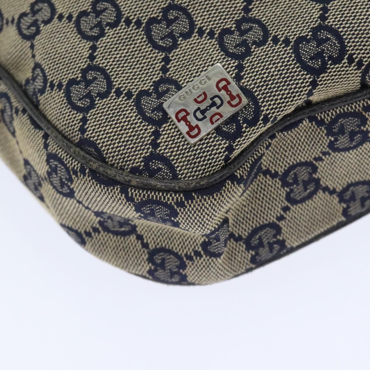 Gucci GUCCI GG Canvas Sherry Line Hand Bag Navy Silver Red Size ONE SIZE - 11 Thumbnail
