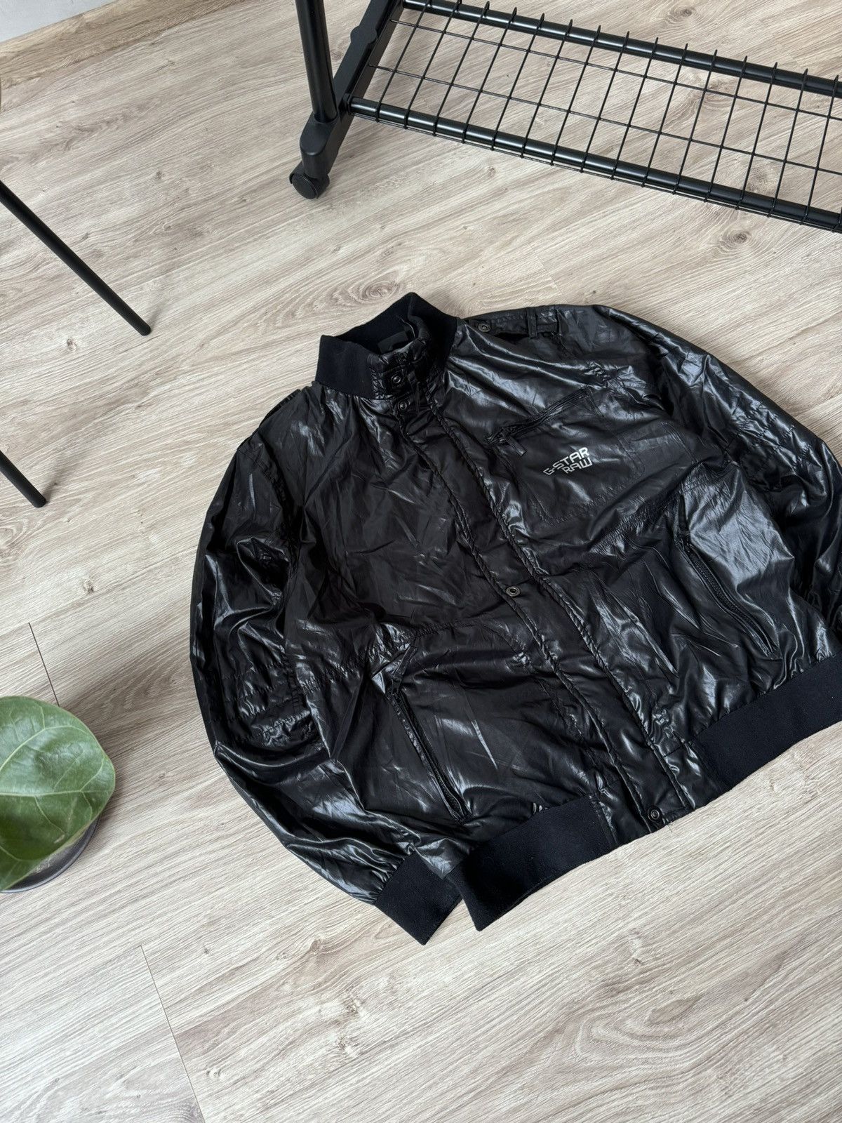 G-Star Vintage Y2K G Star Raw Black Nylon Metal Big Logo Jacket Size US L / EU 52-54 / 3 - 4 Thumbnail