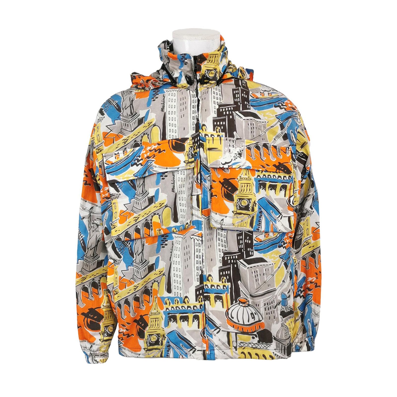 Moschino Moschino Couture City Print Hooded Jacket Size IT 48 Size US M / EU 48-50 / 2 - 1 Thumbnail