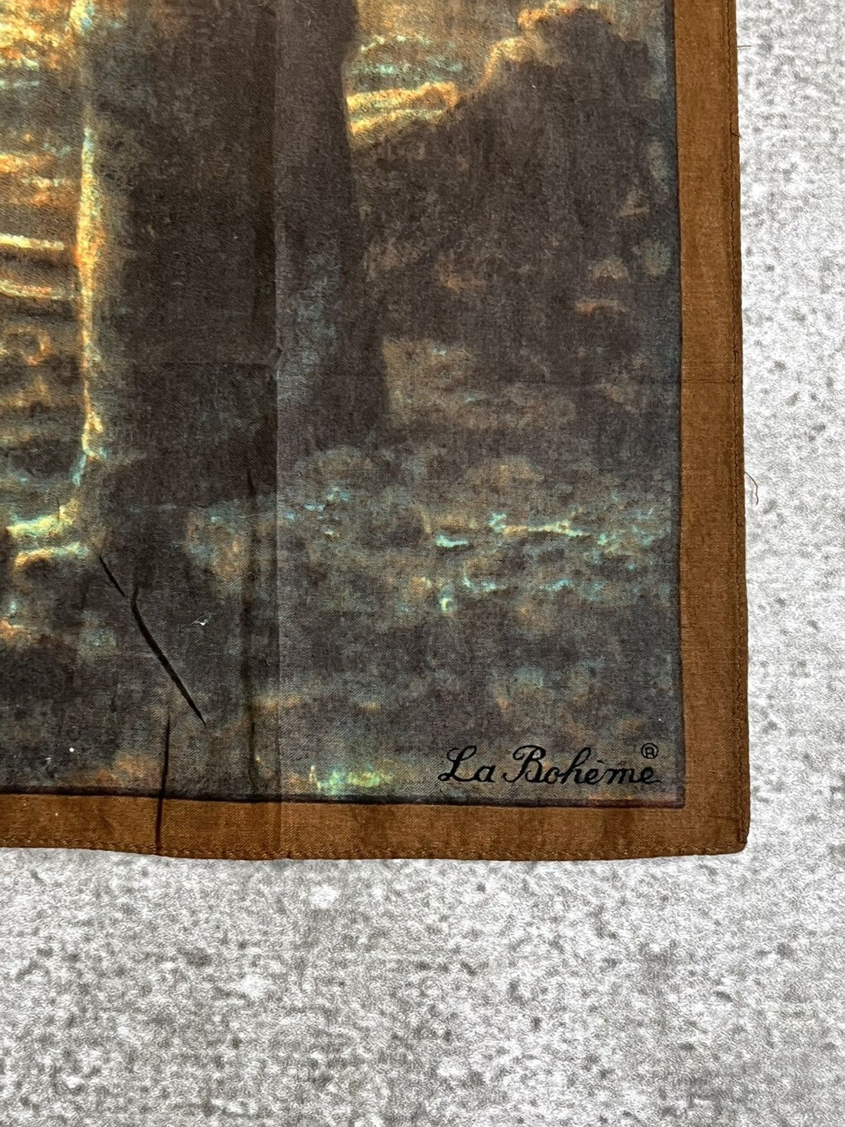 Vintage Vintage Jean-Francois Millet The Angelus Handkerchief Size ONE SIZE - 2 Thumbnail