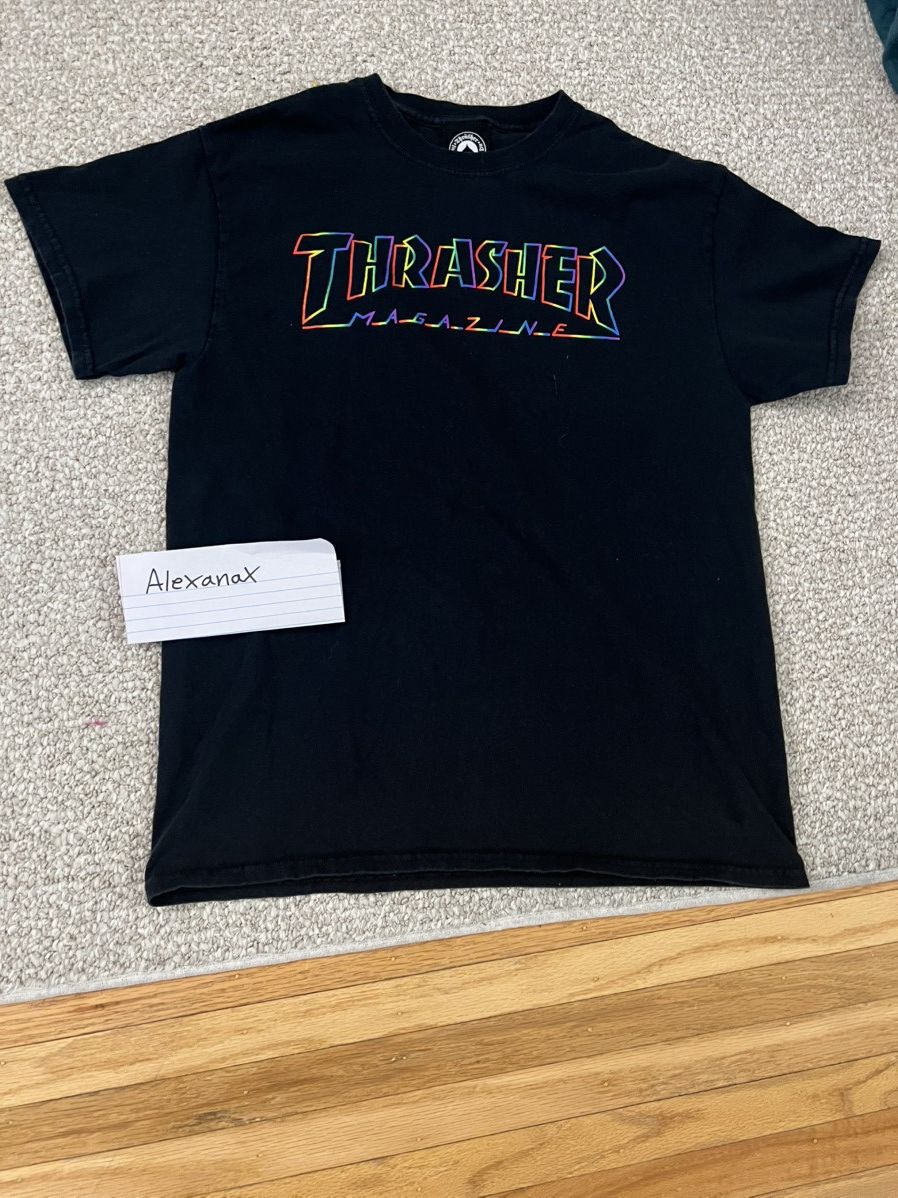 Thrasher Thrasher men’s outlines Rainbow shirt - Medium Size US M / EU 48-50 / 2 - 2 Thumbnail