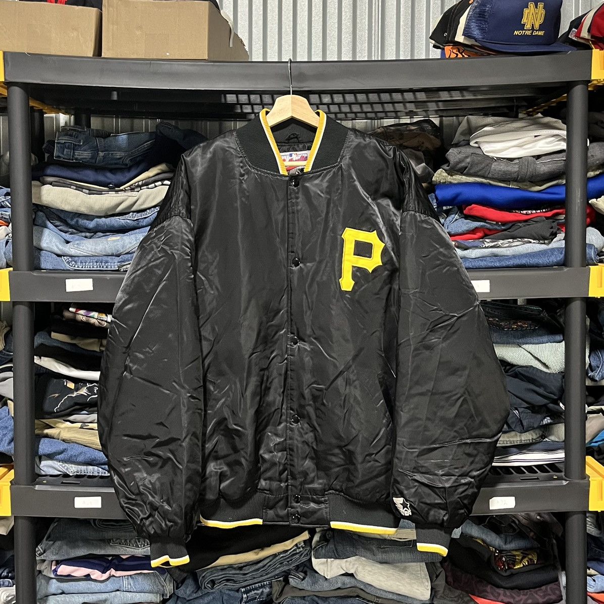 Starter VINTAGE 90s PITTSBURGH PIRATES MLB STARTER SATIN JACKET XL Size US XL / EU 56 / 4 - 2 Thumbnail