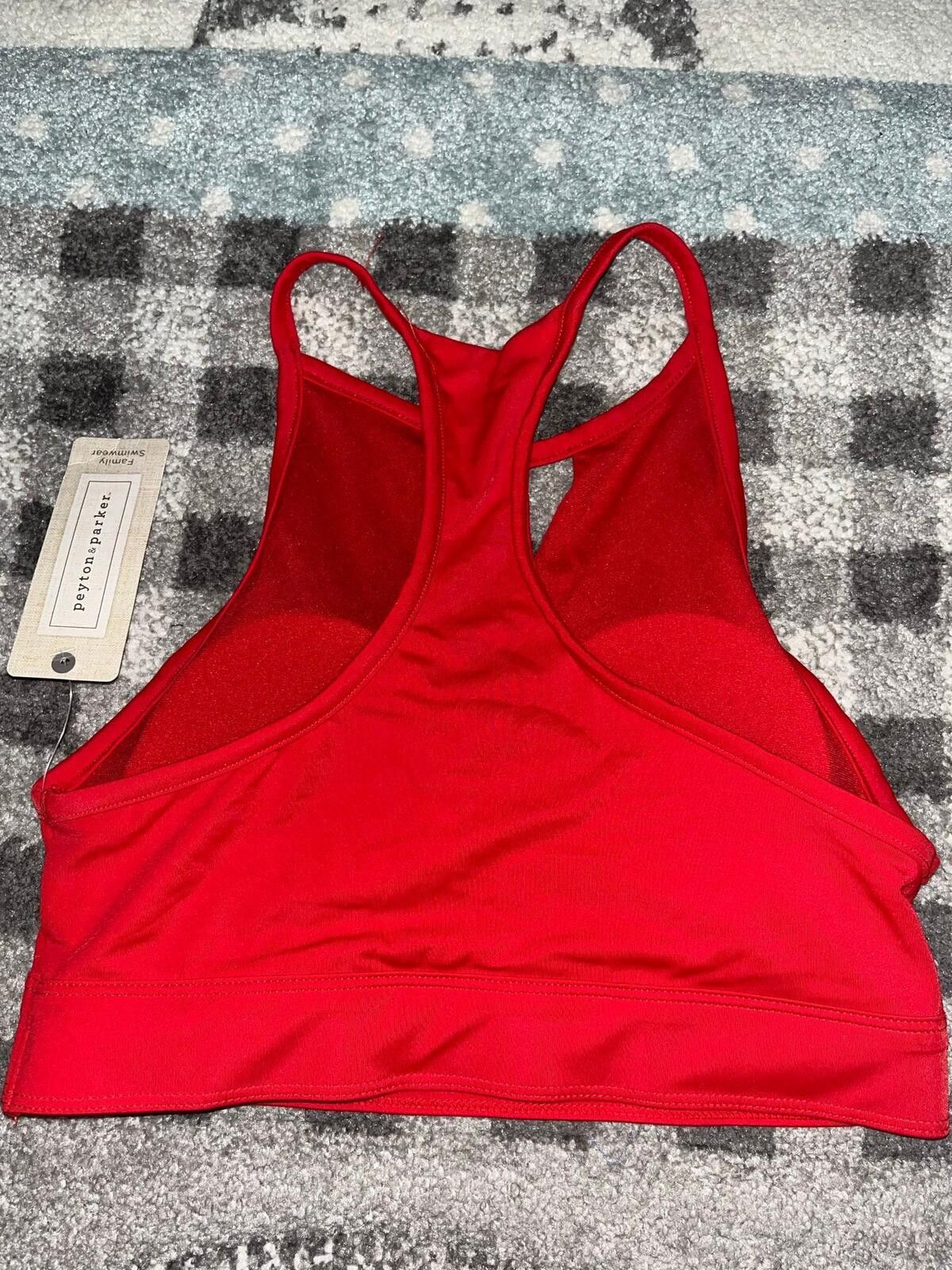 Other Peyton Parker Womens Small Red High Neck Swim Top NWT Size ONE SIZE - 3 Thumbnail