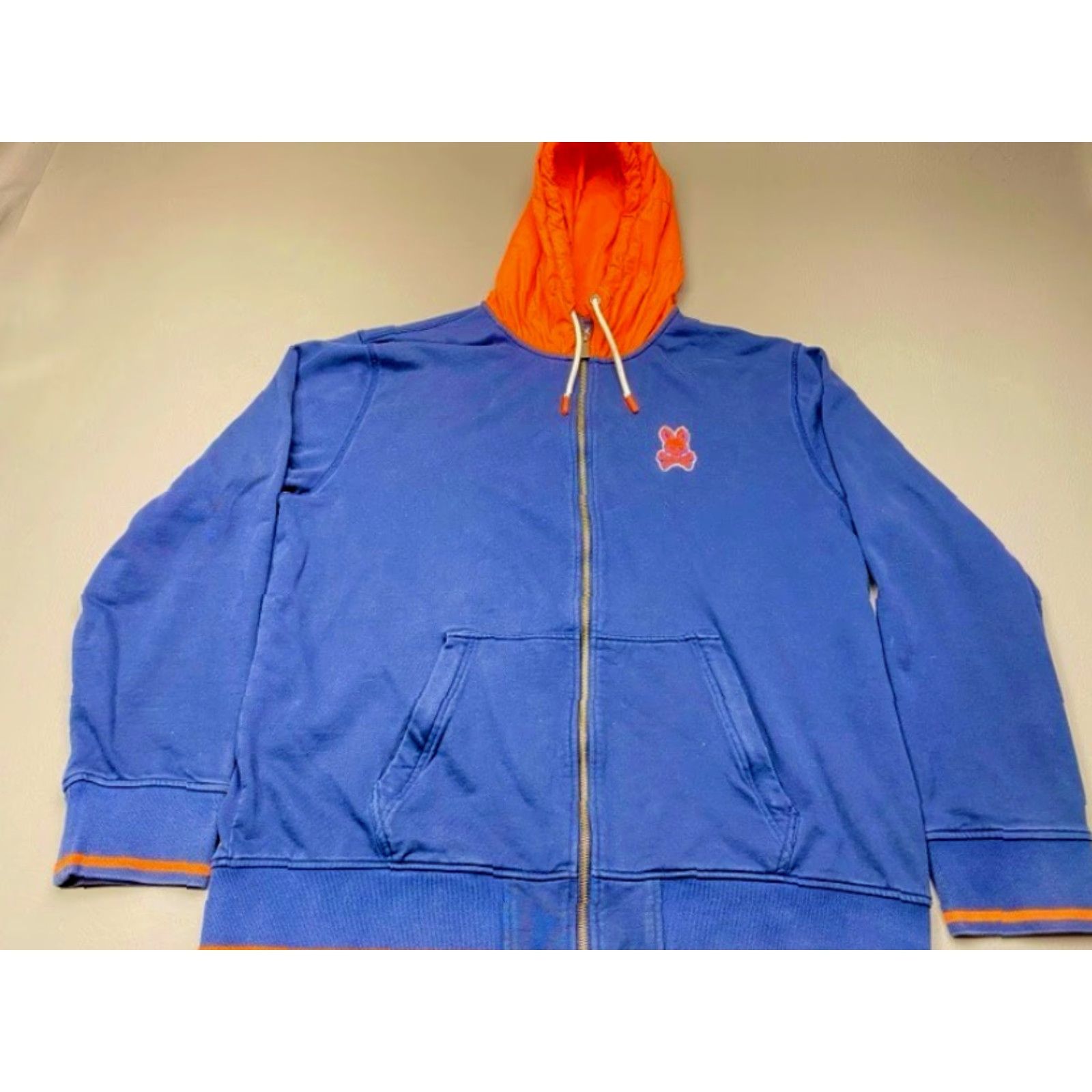 Psycho Bunny Psycho Bunny Hoodie Mens 3XL Blue Orange Full Zip Long Sleeve Sweatshirt Logo Size US XXL / EU 58 / 5 - 2 Thumbnail