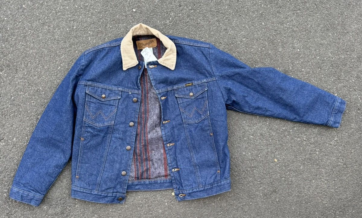 Wrangler Wrangler Vintage Cropped Blanket Lined Denim Jacket Size US S / EU 44-46 / 1 - 1 Thumbnail