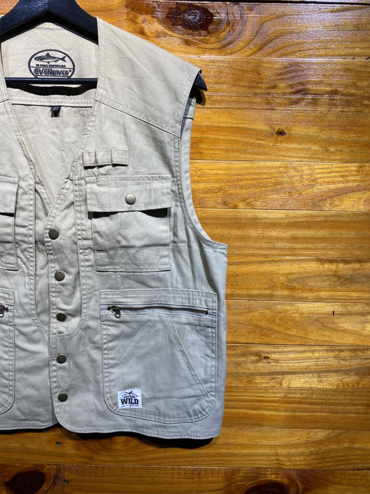 Japanese Brand Evenriver Wild Beige Utility Vest – Outdoor Workwear Fishing Size US L / EU 52-54 / 3 - 5 Thumbnail