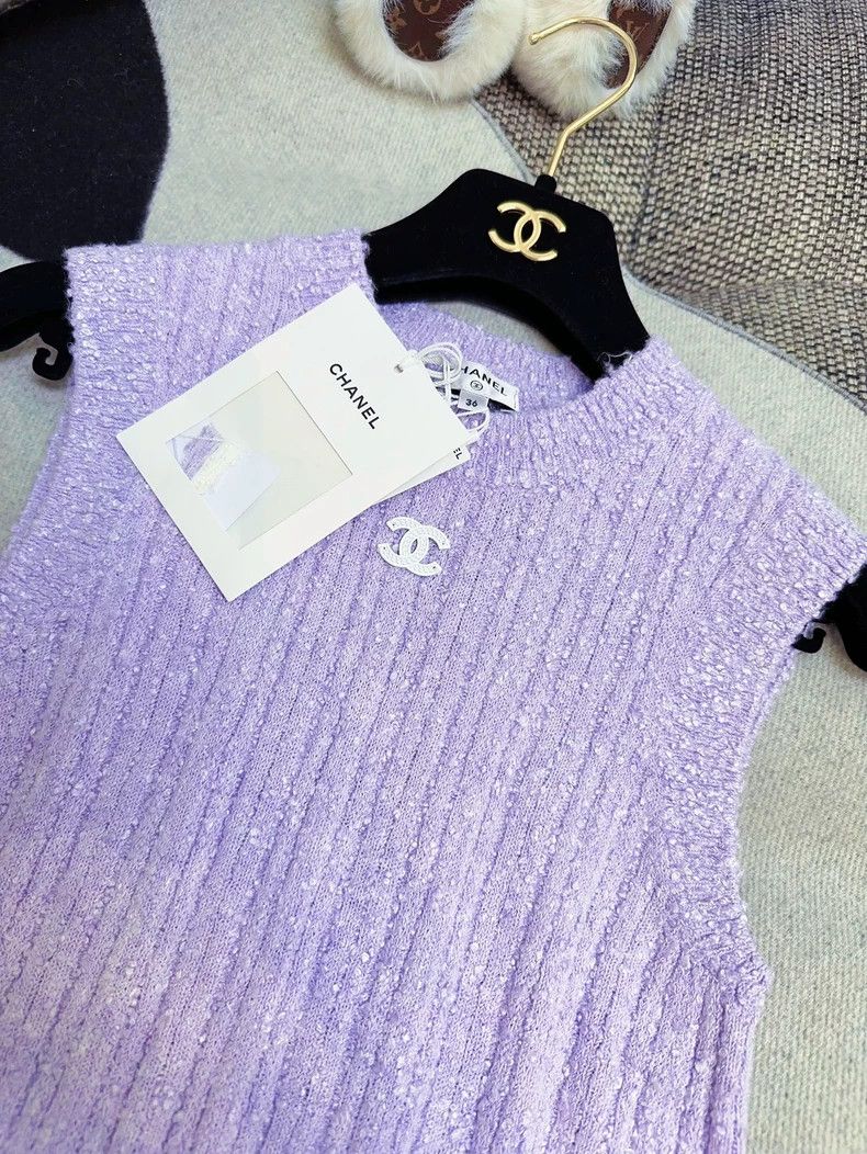 Chanel Chanel Preview Series Purple Knitted Vest Size XS / US 0-2 / IT 36-38 - 7 Thumbnail