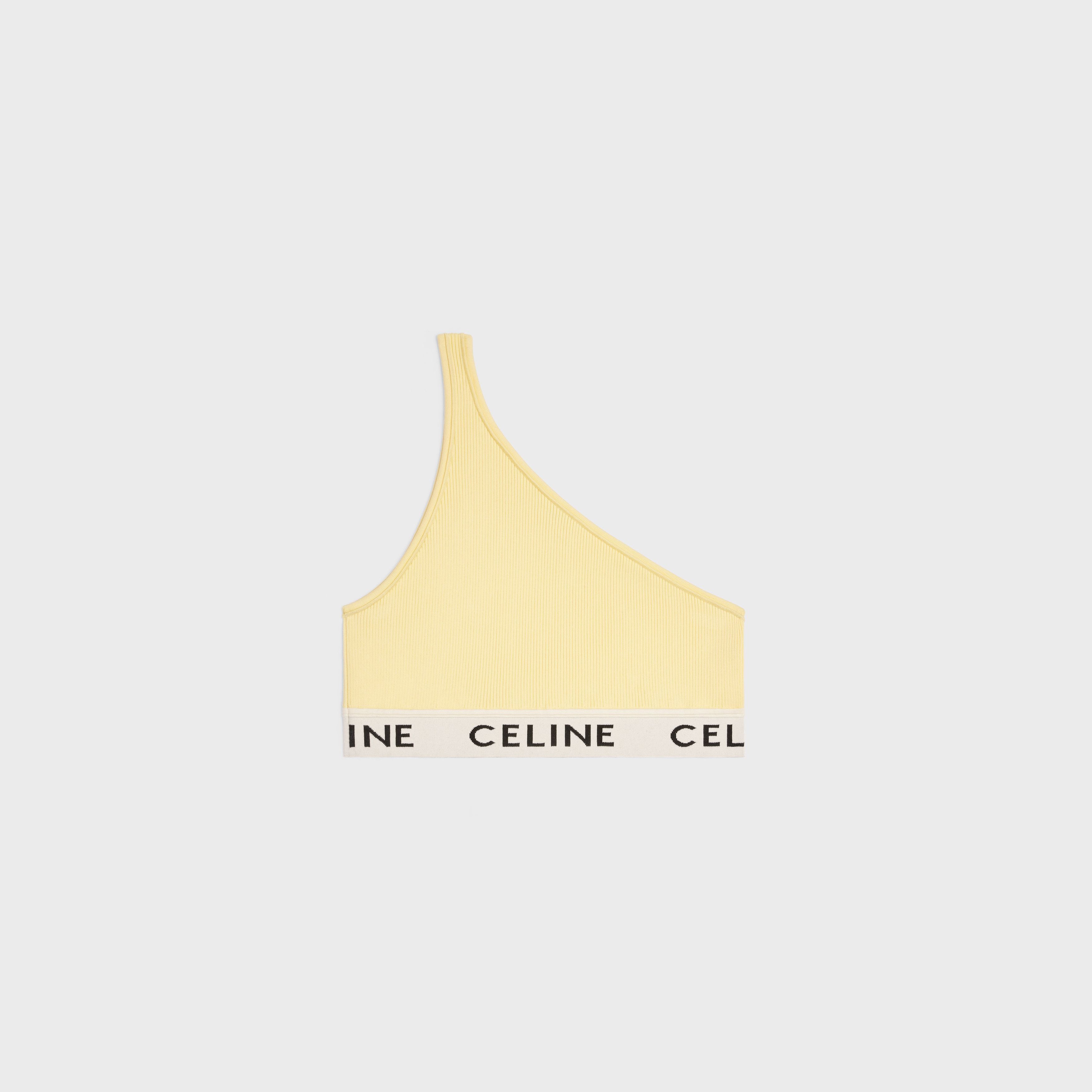 Celine o1w1db11124 Size: XS / One-Shoulder Sports Bra in Yellow Size ONE SIZE - 2 Thumbnail