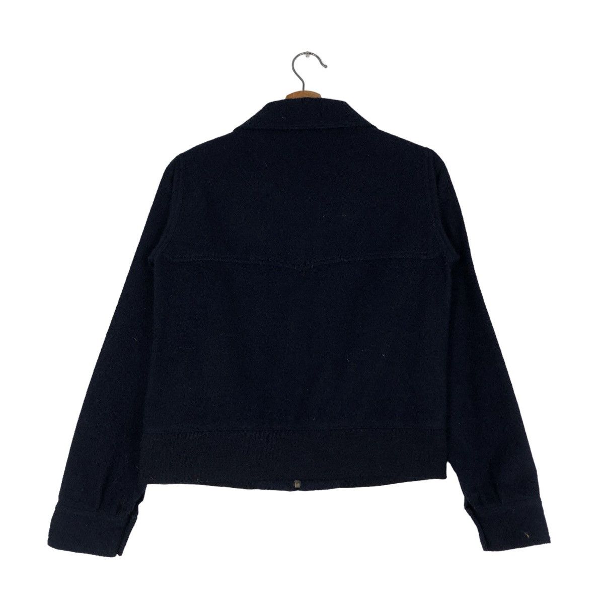 45rpm 🔥Cropped Biker Jacket Wool Indigo Modern Work Japan Made Size US XS / EU 42 / 0 - 8 Thumbnail