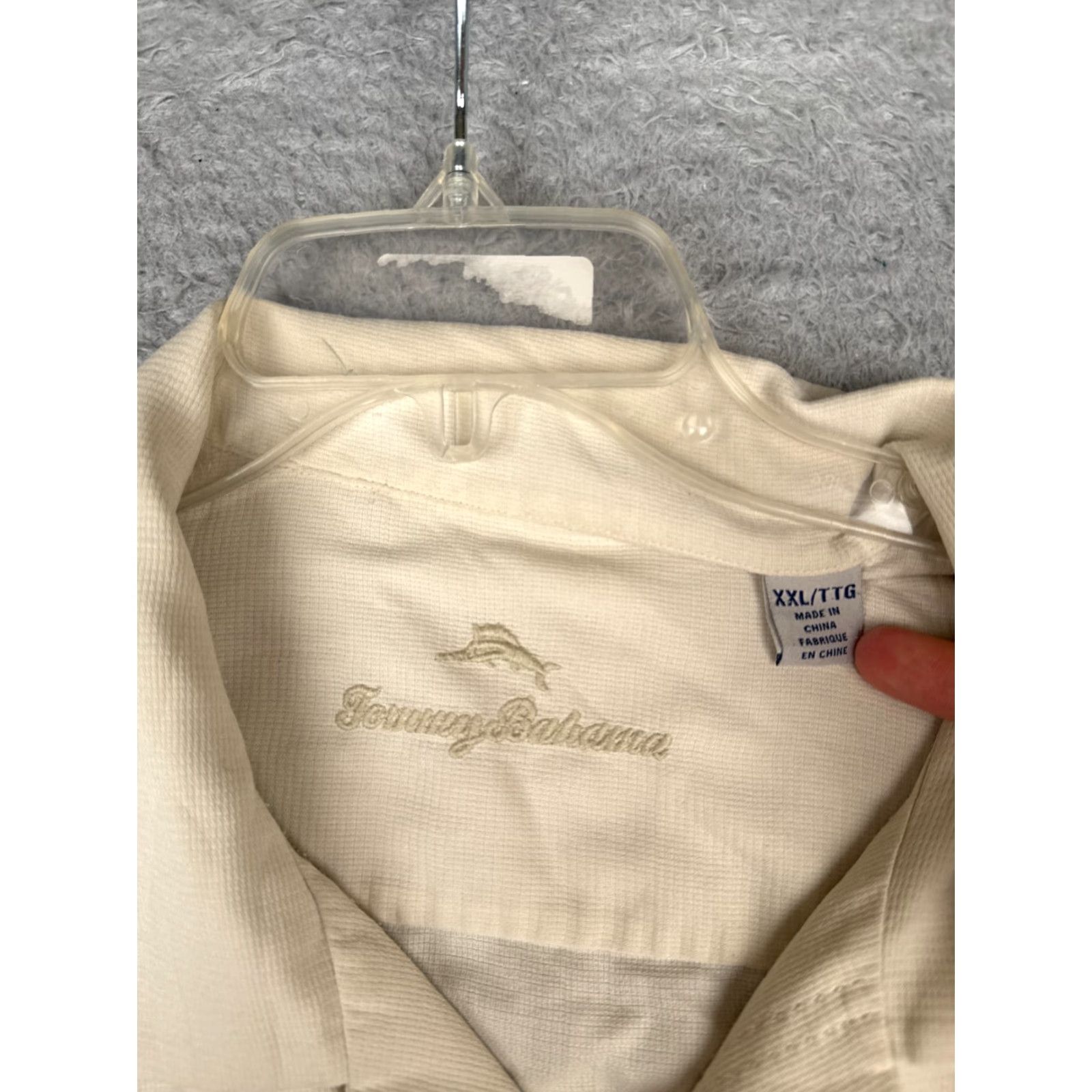 Tommy Bahama Tommy Bahama Shirt Men 2XL Ivory Silk Button-Up Hawaiian Aloha Beach Resort Casual Mens Size US XXL / EU 58 / 5 - 7 Thumbnail