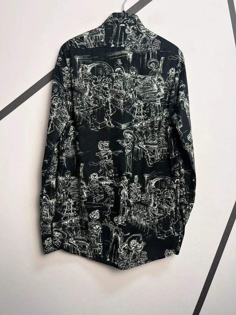 Saint Laurent Paris Saint Laurent Artist Print Sheer Black Shirt-2507 Size US M / EU 48-50 / 2 - 2 Thumbnail