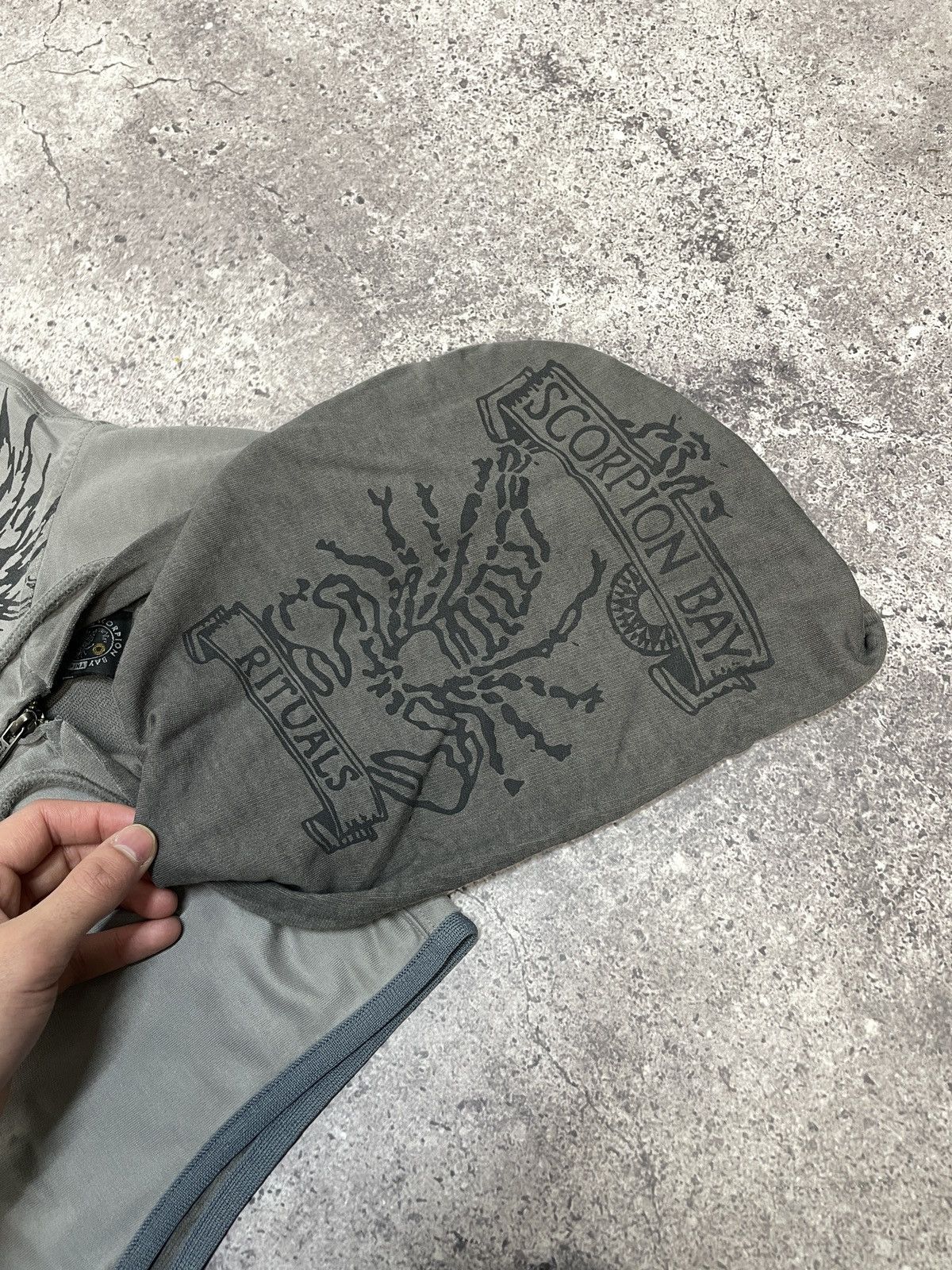 Insane Vintage 00s affliction TYPE goth opium STYLE hoodie