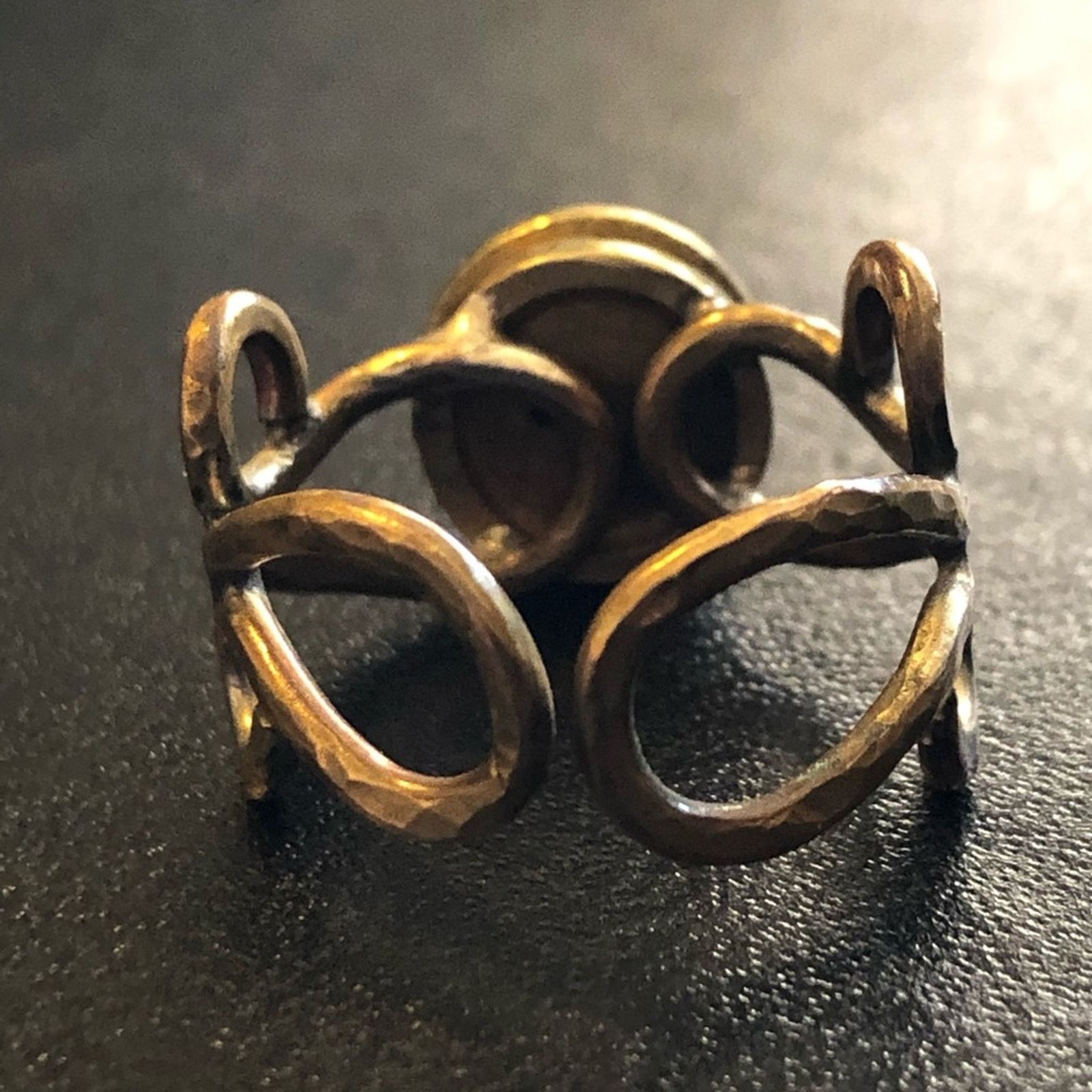 Vintage Vintage handmade hammered brass bullet primer ring Size ONE SIZE - 8 Thumbnail