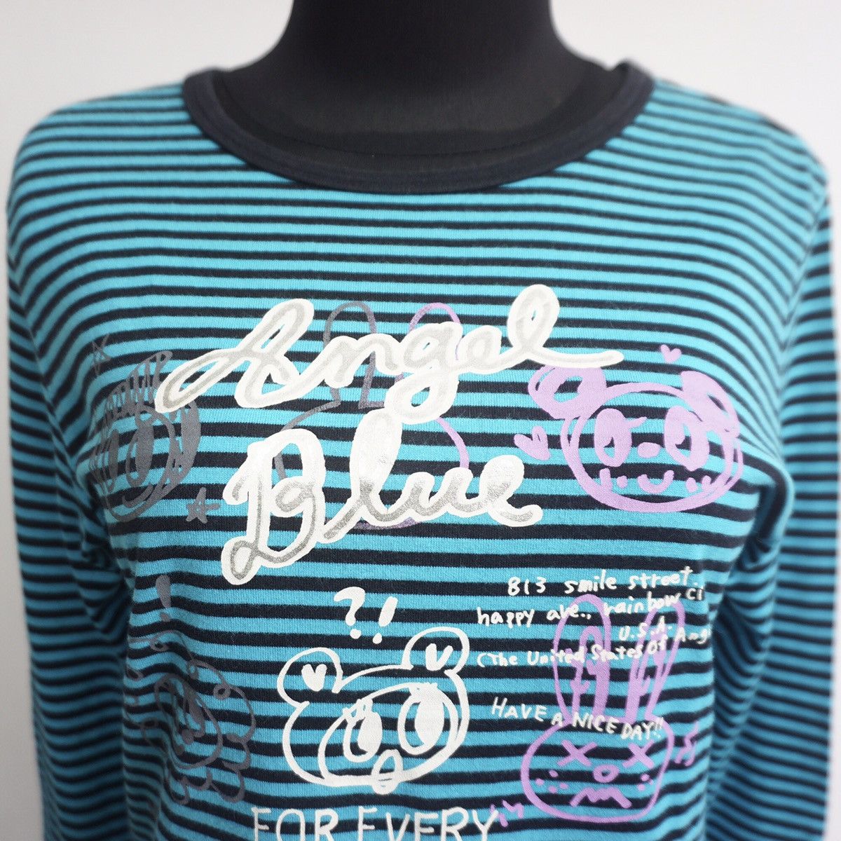 Angel Blue Y2K Stripe longsleeve Size L / US 10 / IT 46 - 4 Thumbnail