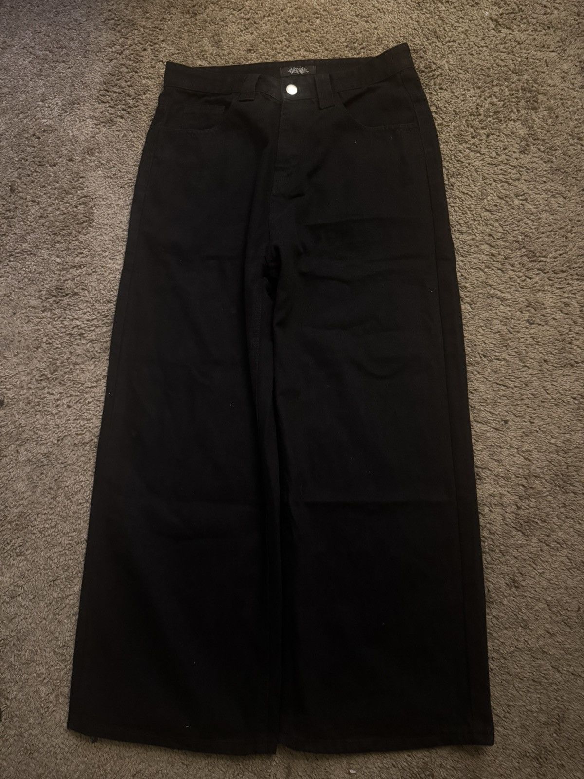 Southpole Super baggy black jeans with red skull design Size US 32 / EU 48 - 2 Thumbnail