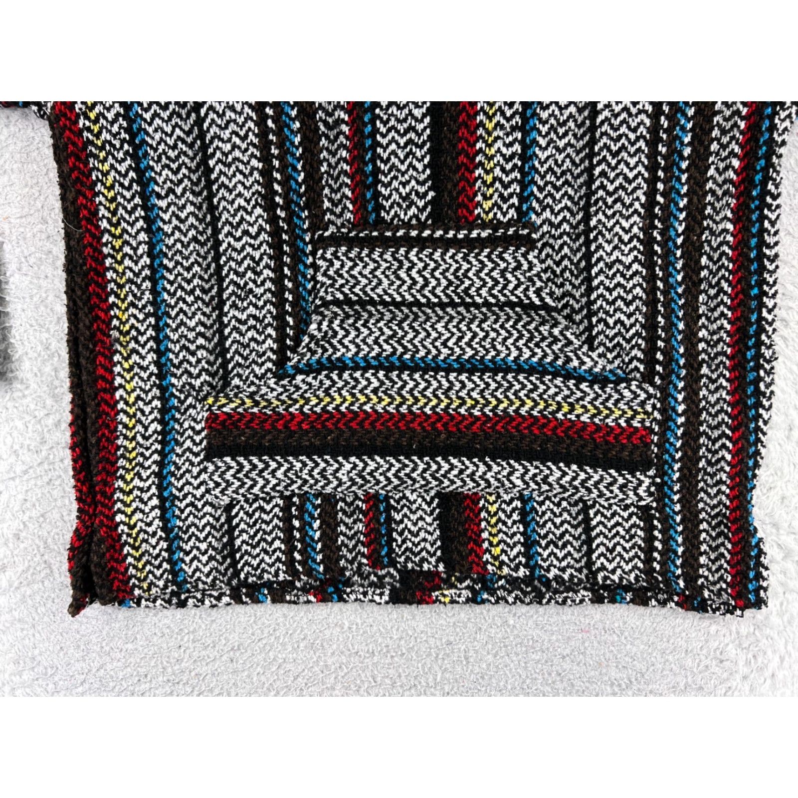 Vintage Knotts Baja Hoodie Men Small Gray Blue Acrylic Drug Rug Mexico Poncho Hoodie Pullover Casual Size US S / EU 44-46 / 1 - 7 Thumbnail