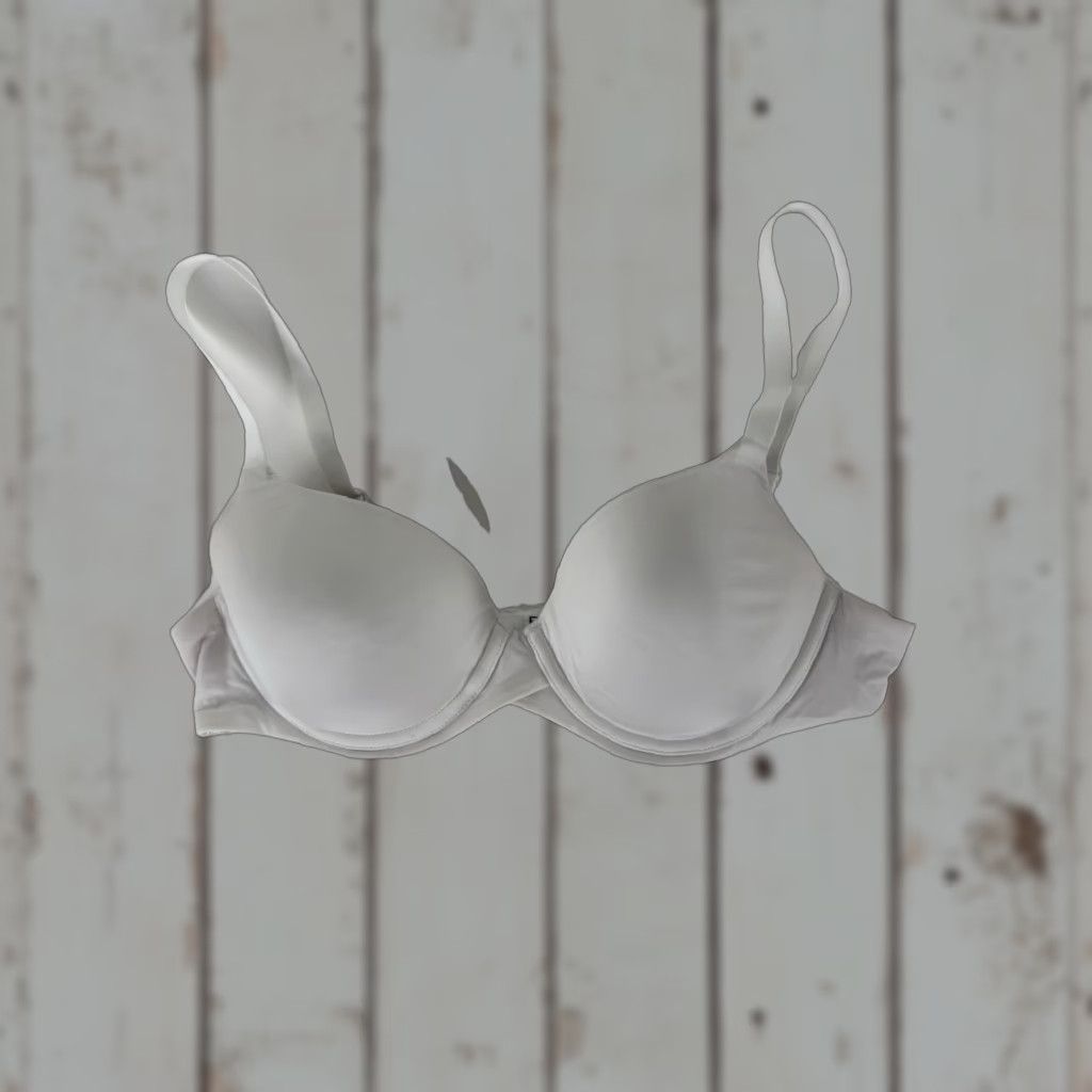 Vintage Maidenform Lightly Lined Bra Women 36B White T-Shirt Style Back Closure Adjustable Straps Lightweight Underwire US 36 Band Womens Size ONE SIZE - 1 Thumbnail