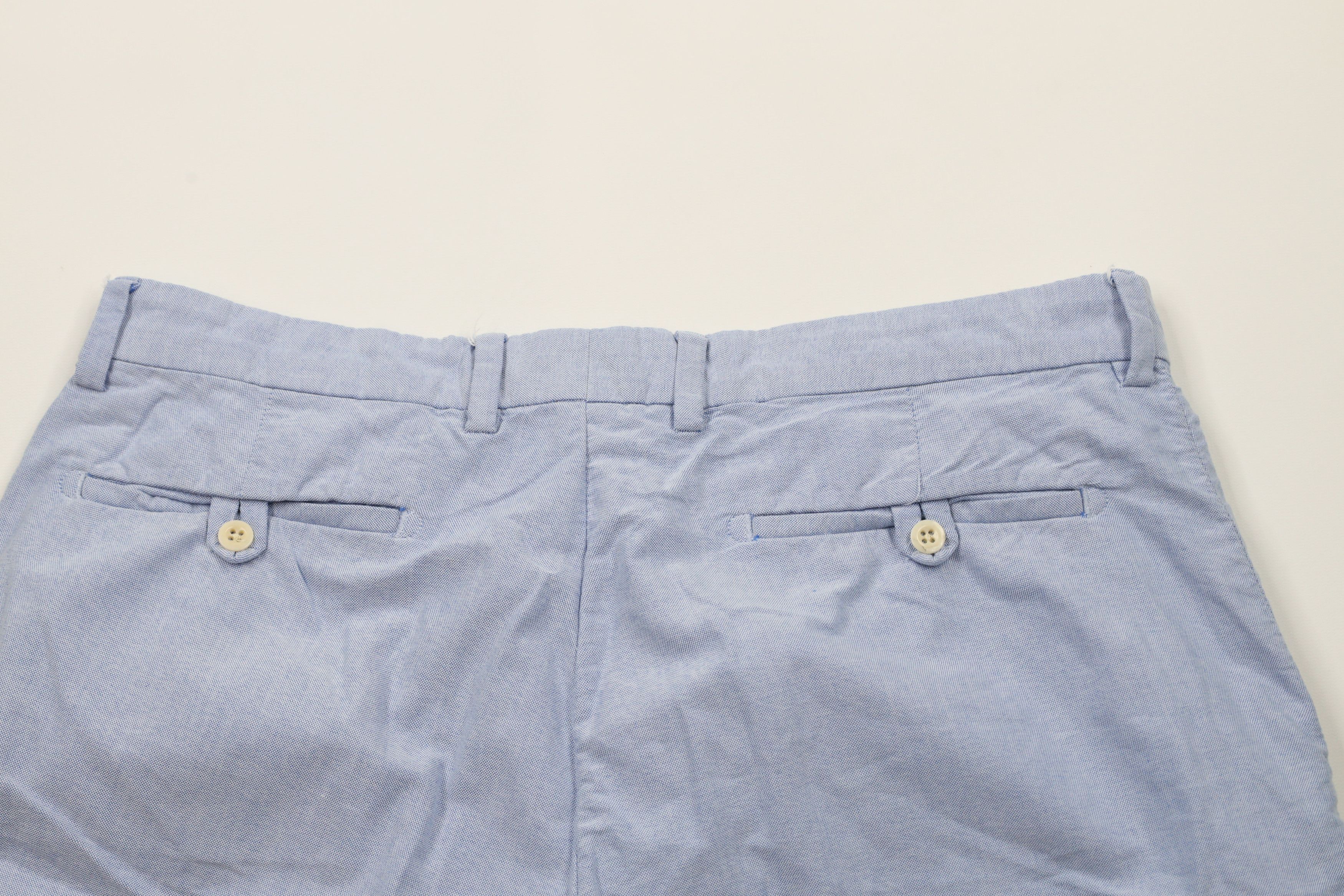 Ralph Lauren × Vintage Vintage 90s Ralph Lauren Front Above Knee Chino Shorts Blue Size US 36 / EU 52 - 9 Thumbnail