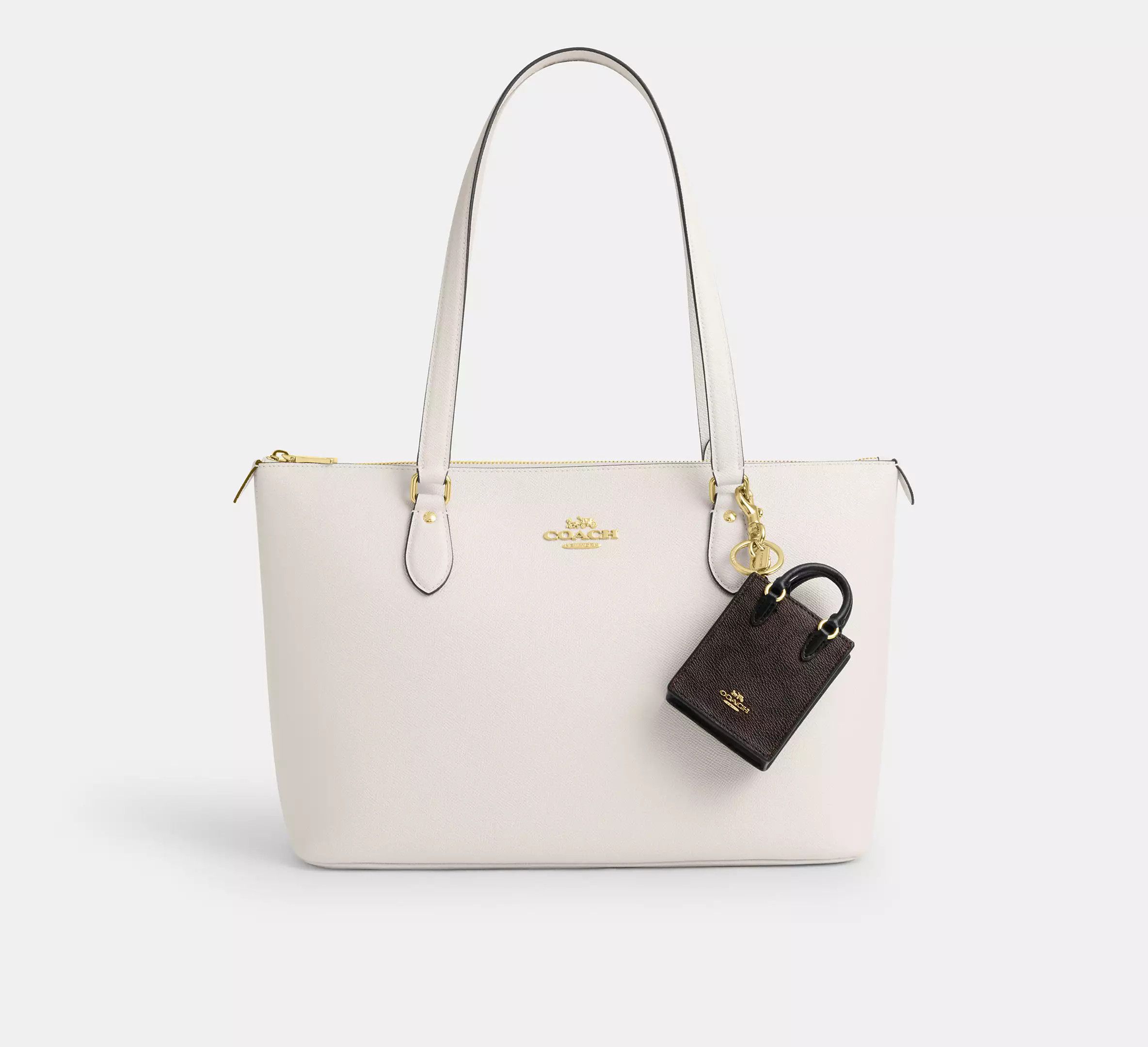Coach North/South Mini Tote Bag Charm In Signature Canvas CX069 Size ONE SIZE - 5 Thumbnail