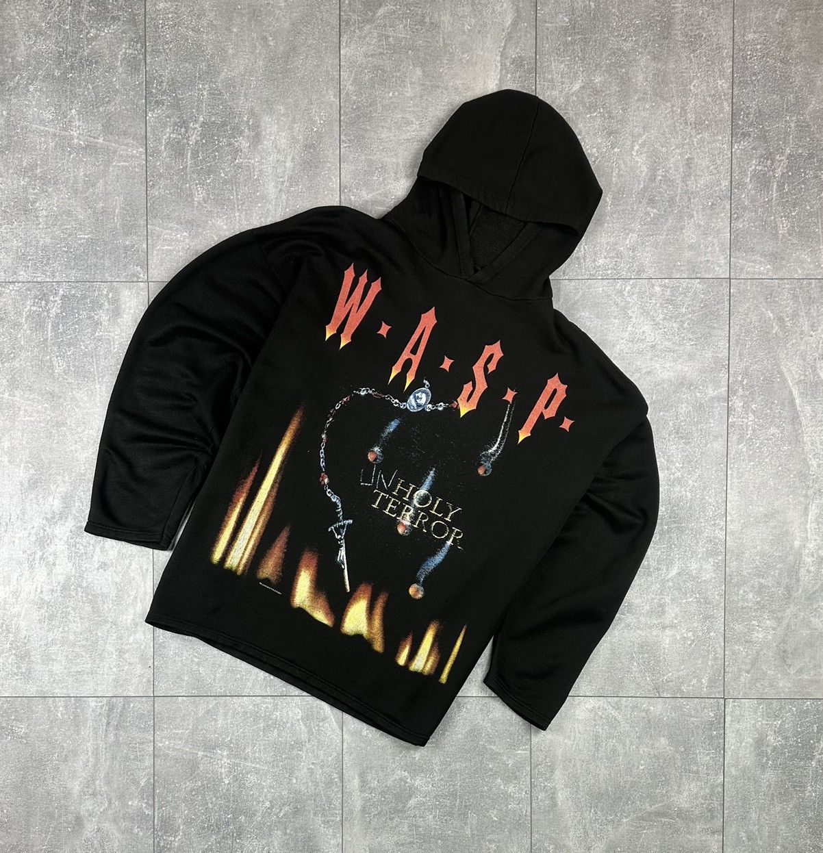 Gildan W.A.S.P. Holy Terror Hoodie Overprint Logo Size US XL / EU 56 / 4 - 2 Thumbnail