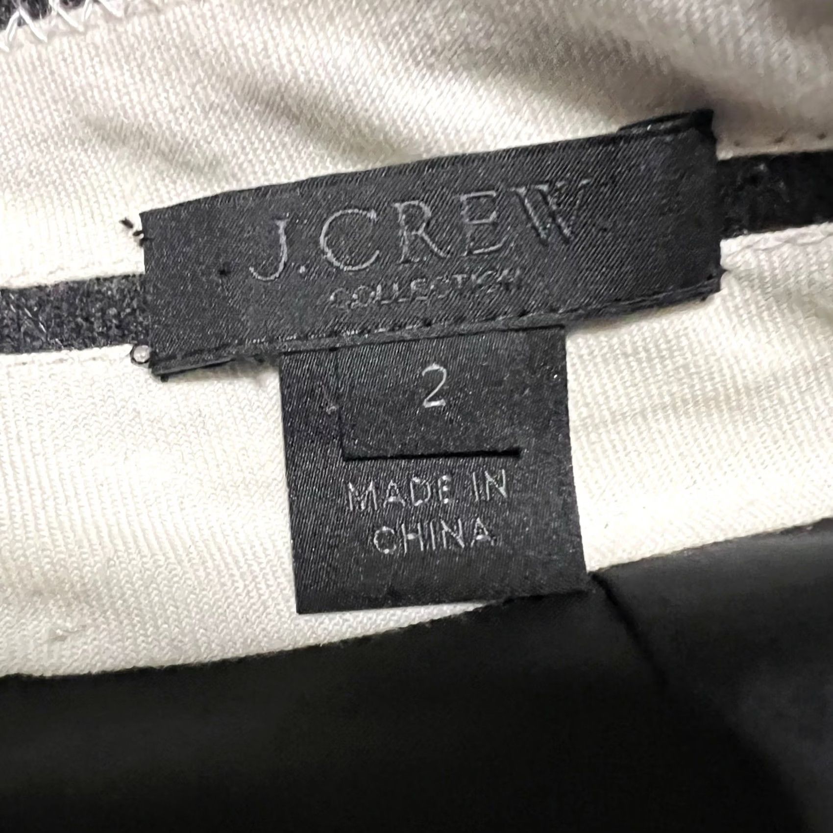 J.Crew J.Crew Pants Womens 2 Tollegno 1900 Wool Gray Stripe Straight Leg 31x27 Dress Pants Womens Gray 2 Regular Boys? Size 26" / US 2 / IT 38 - 6 Thumbnail
