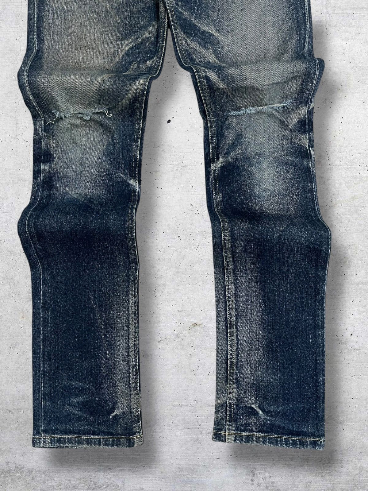 Michel Klein VINTAGE MICHEL KLEIN 90S JAPAN DESIGNER RUGGED RIPPED DENIM Size US 32 / EU 48 - 3 Thumbnail