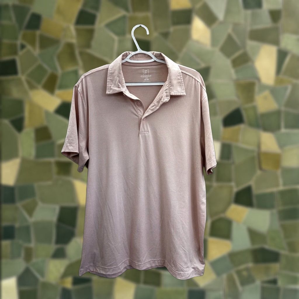 George George Mens Polo Shirt Size Large 42-44 Pink Collared Short Sleeve Size US L / EU 52-54 / 3 - 1 Thumbnail