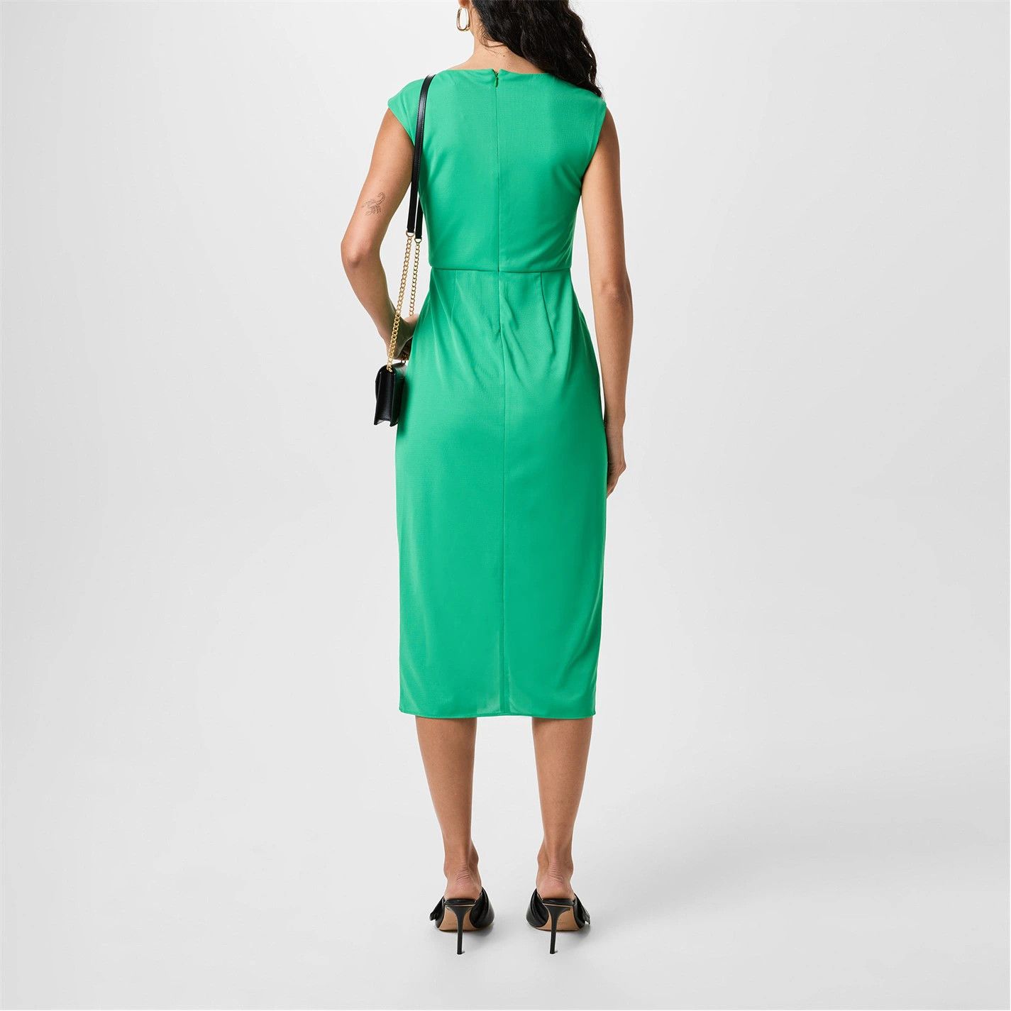 Lauren Ralph Lauren o1g2r1mq0825 Reidly Belted Dress in Green Topaz Size S / US 4 / IT 40 - 4 Thumbnail