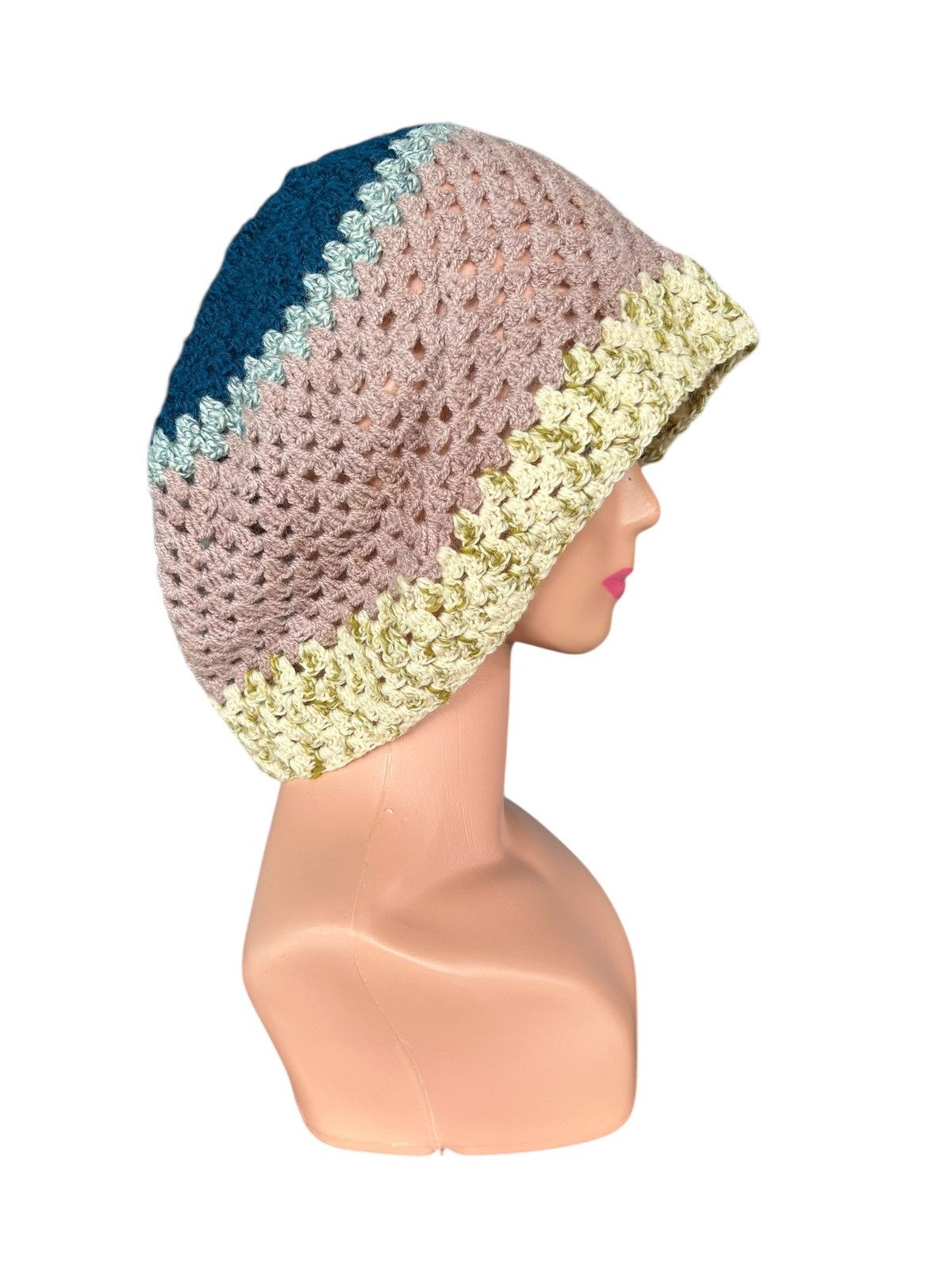 Japanese Brand × Kapital × Vintage Crochet Knitted handmade big Beanie Hats Size ONE SIZE - 2 Thumbnail